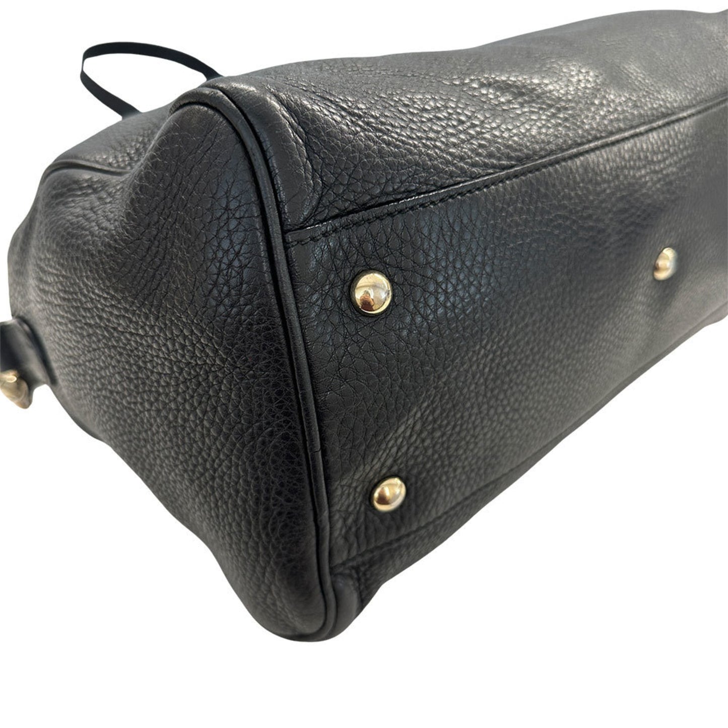 Gucci Black Leather Handbag Shoulder Bag ( )