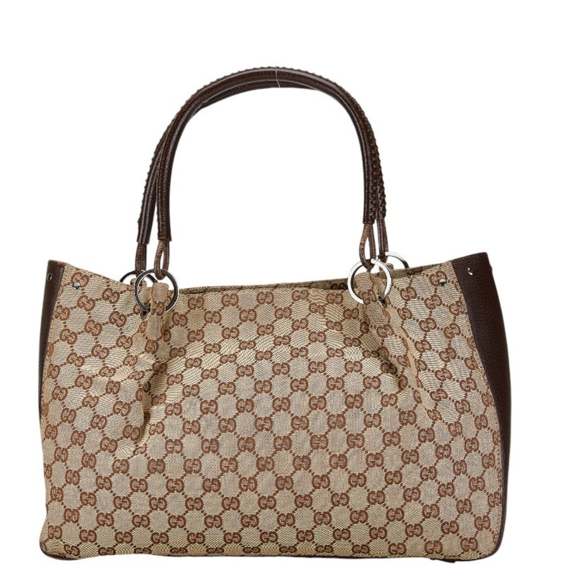 Gucci Leather Canvas Tote