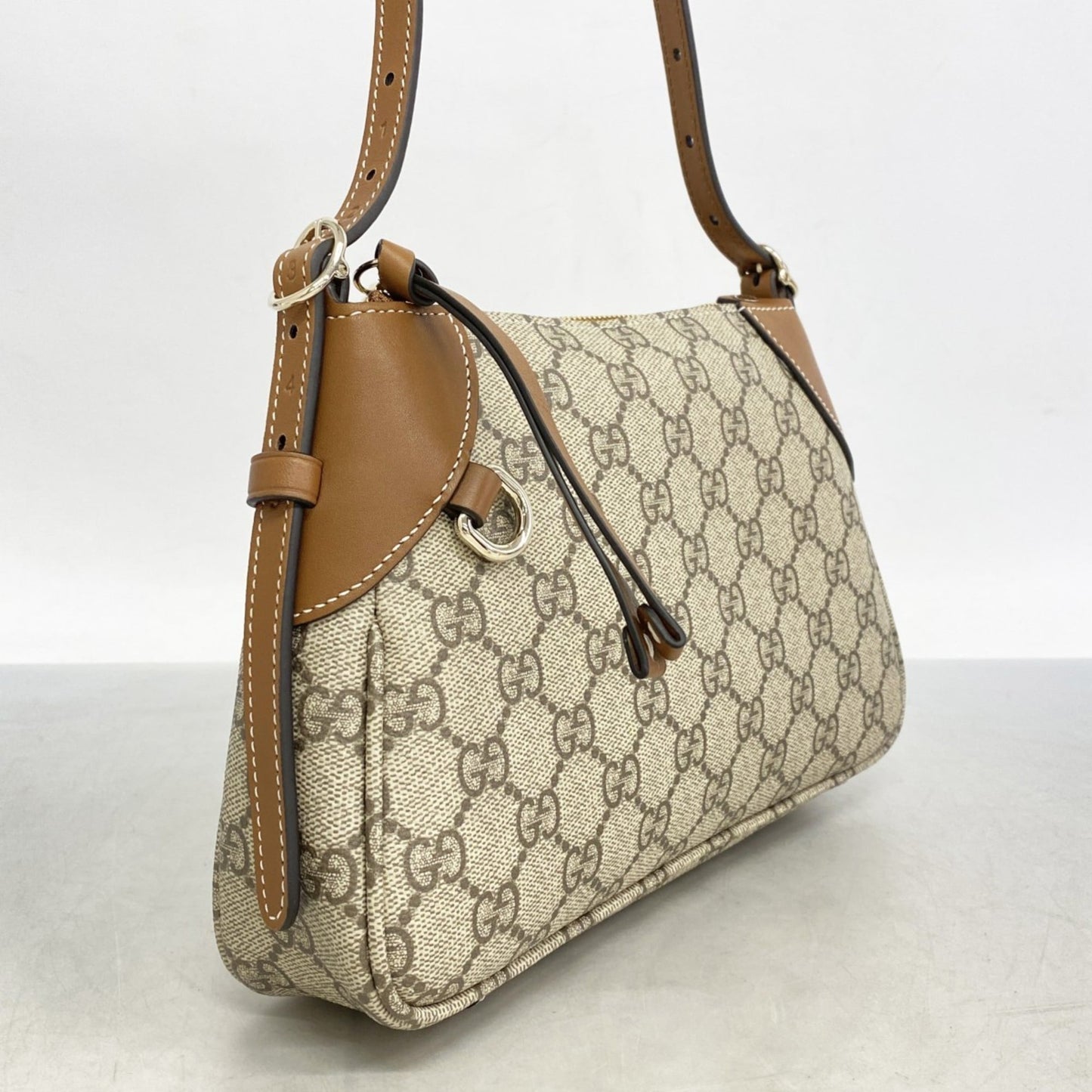 Gucci Beige Brown Pvc Handbag ( )