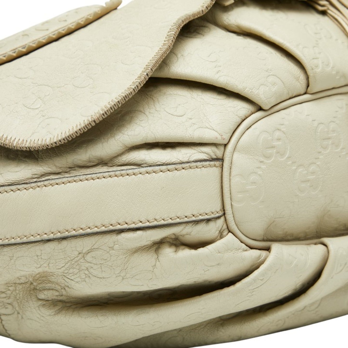 Gucci Ivory White Leather Shoulder Bag ( )