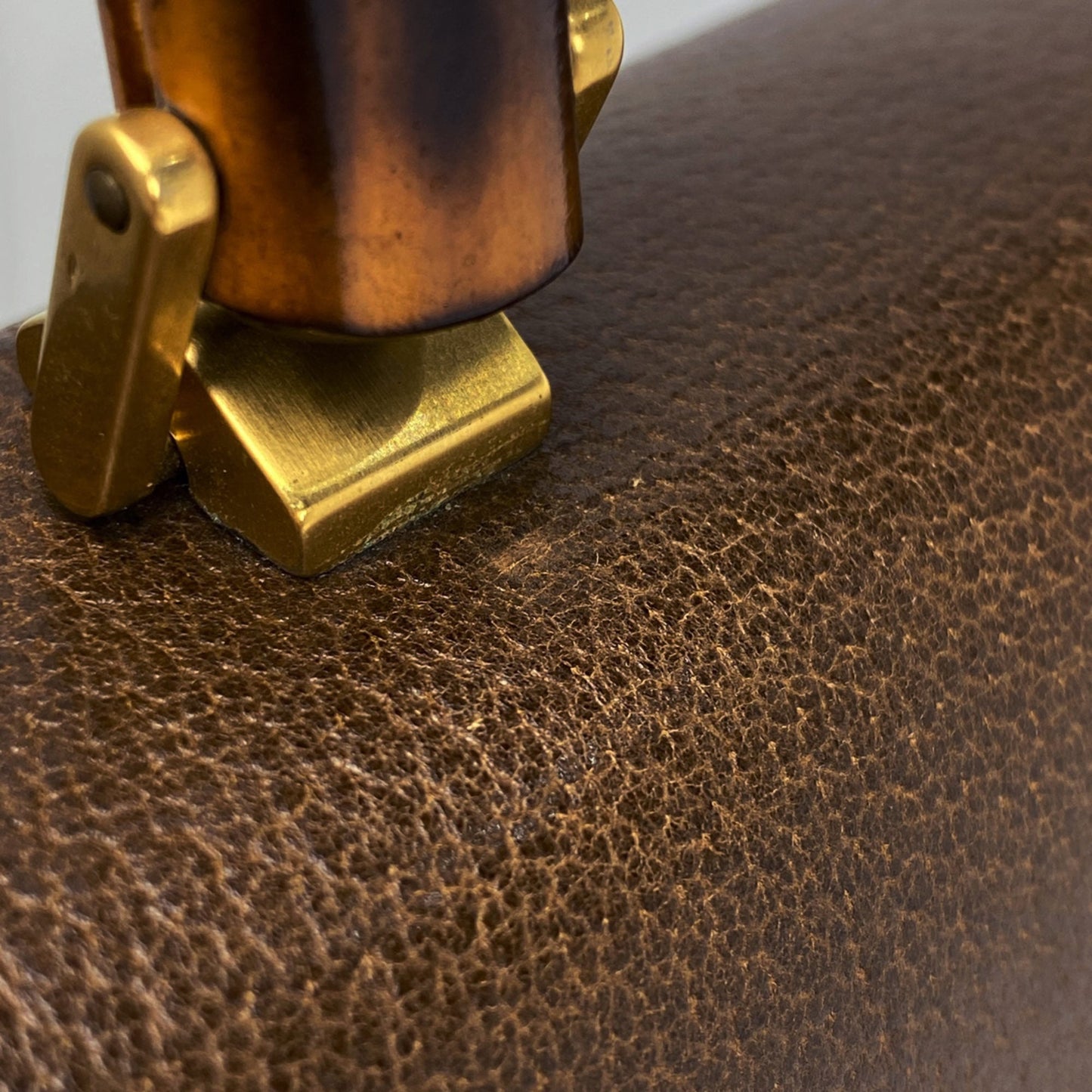 Gucci Brown Bamboo Leather Handbag Shoulder Bag ( )