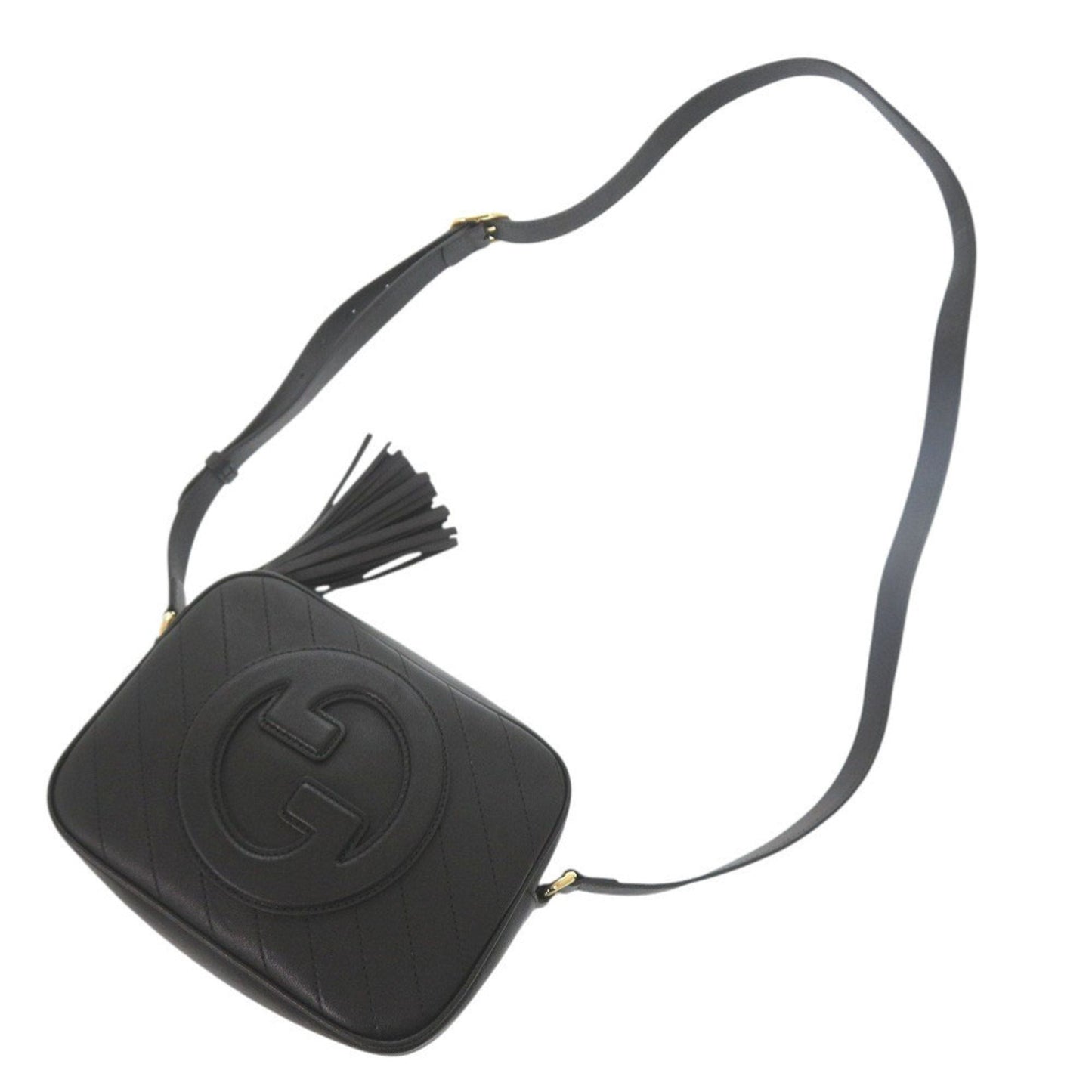 Gucci Black Leather Shoulder Bag ( )