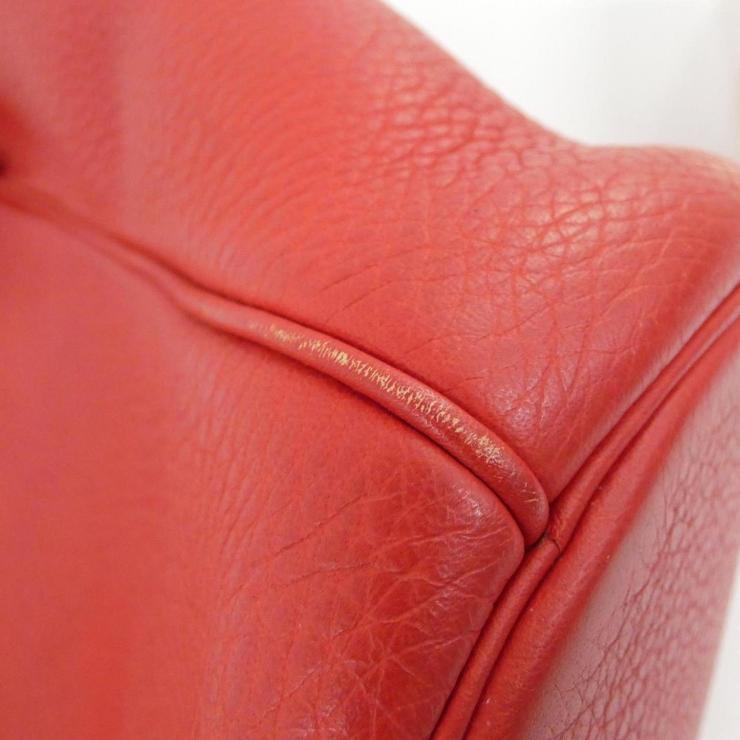 Hermes Rouge Garance Taurillon Clemence Leather Shoulder Bag ( )