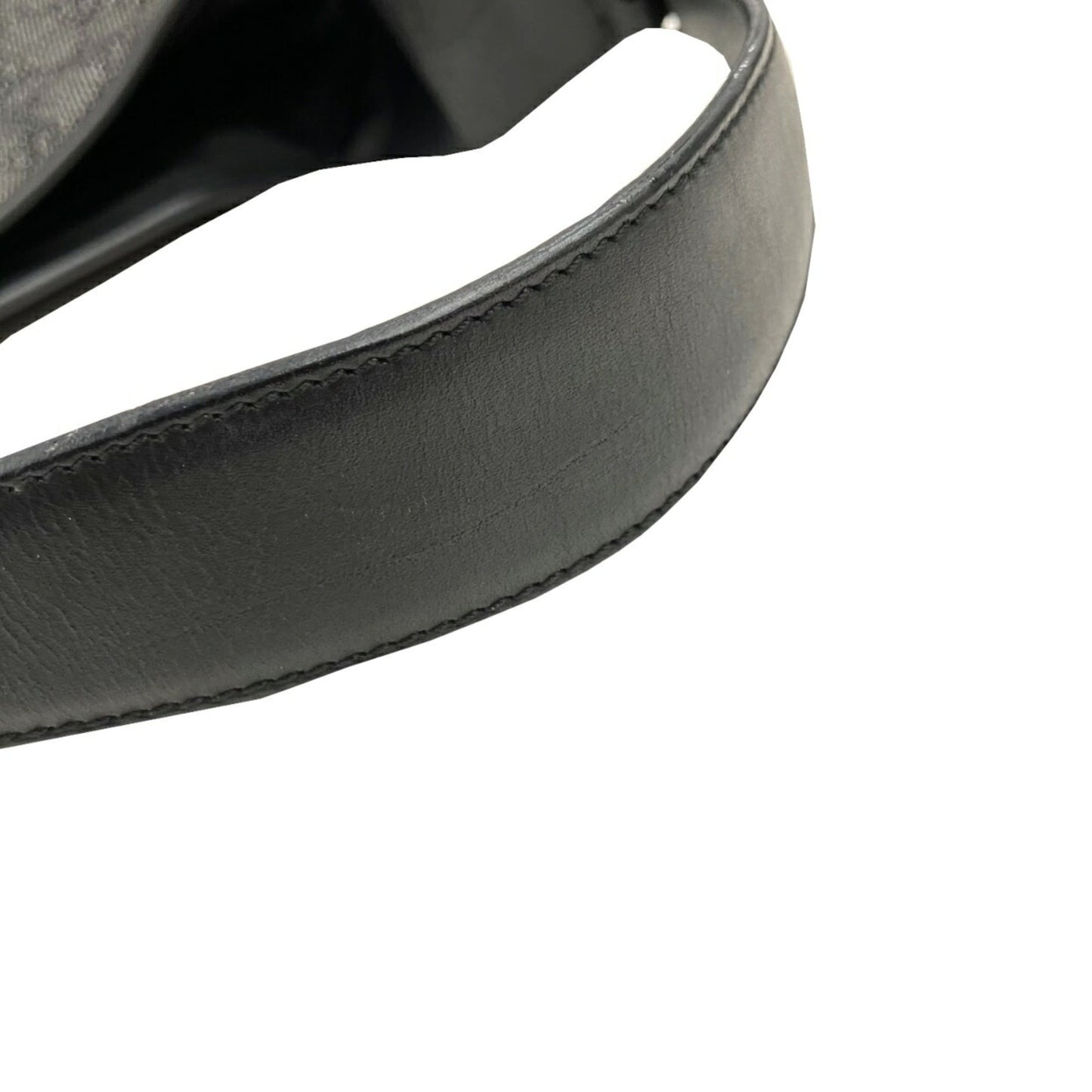 Gucci Black Canvas Leather Handbag ( )