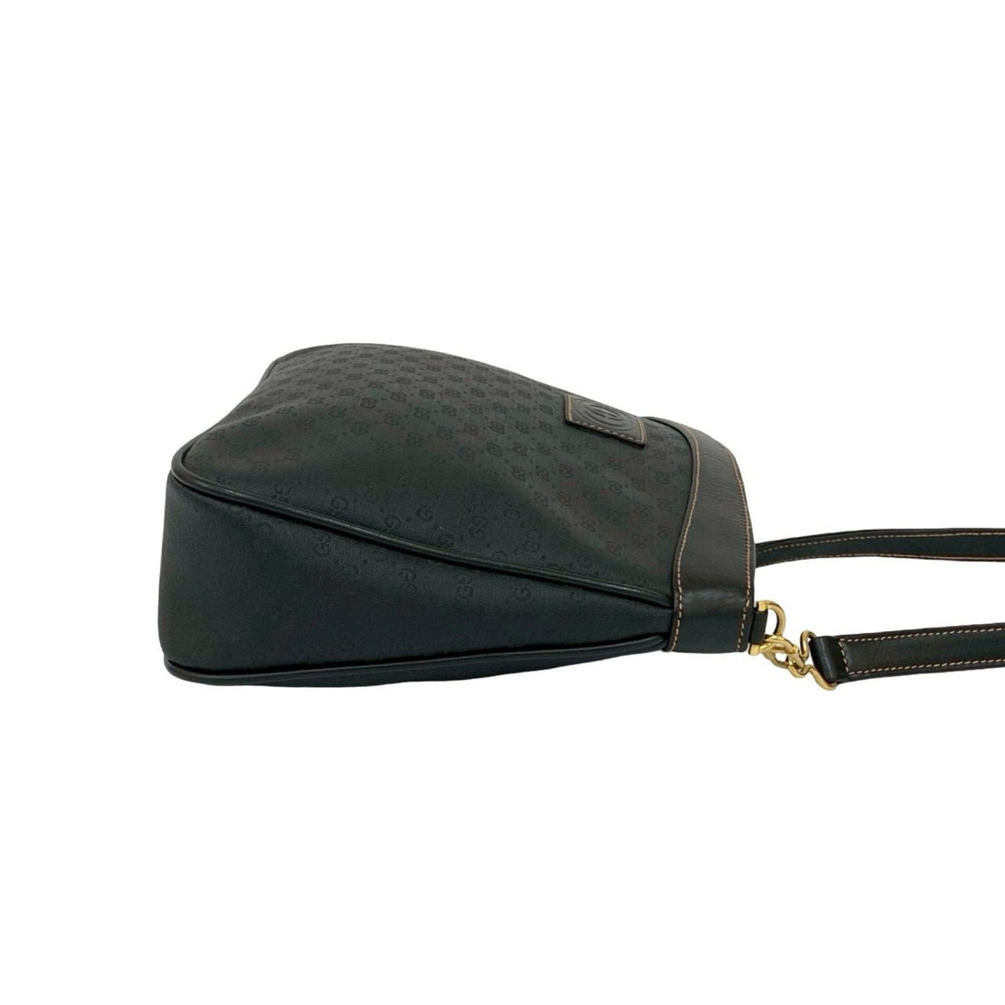 Gucci Black Leather Pvc Pochette Shoulder Bag ( )