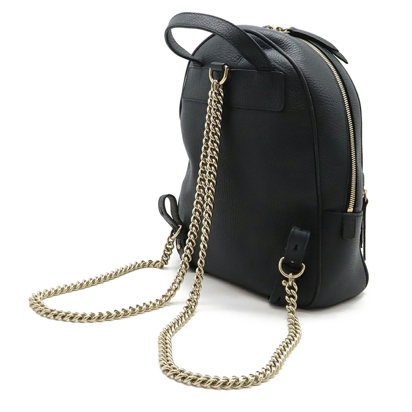 Gucci Soho Black Yellow Leather Backpack ( )