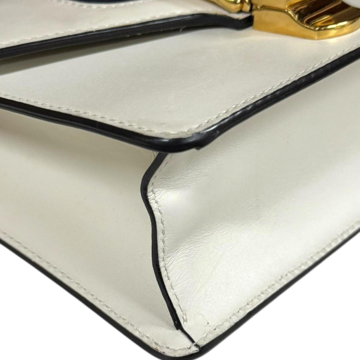 Gucci Ivory White Leather Shoulder Bag ( )