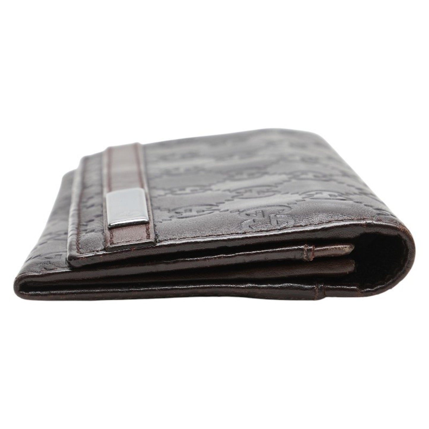Gucci Guccissima Brown Leather Long Wallet (Bi-Fold) ( )