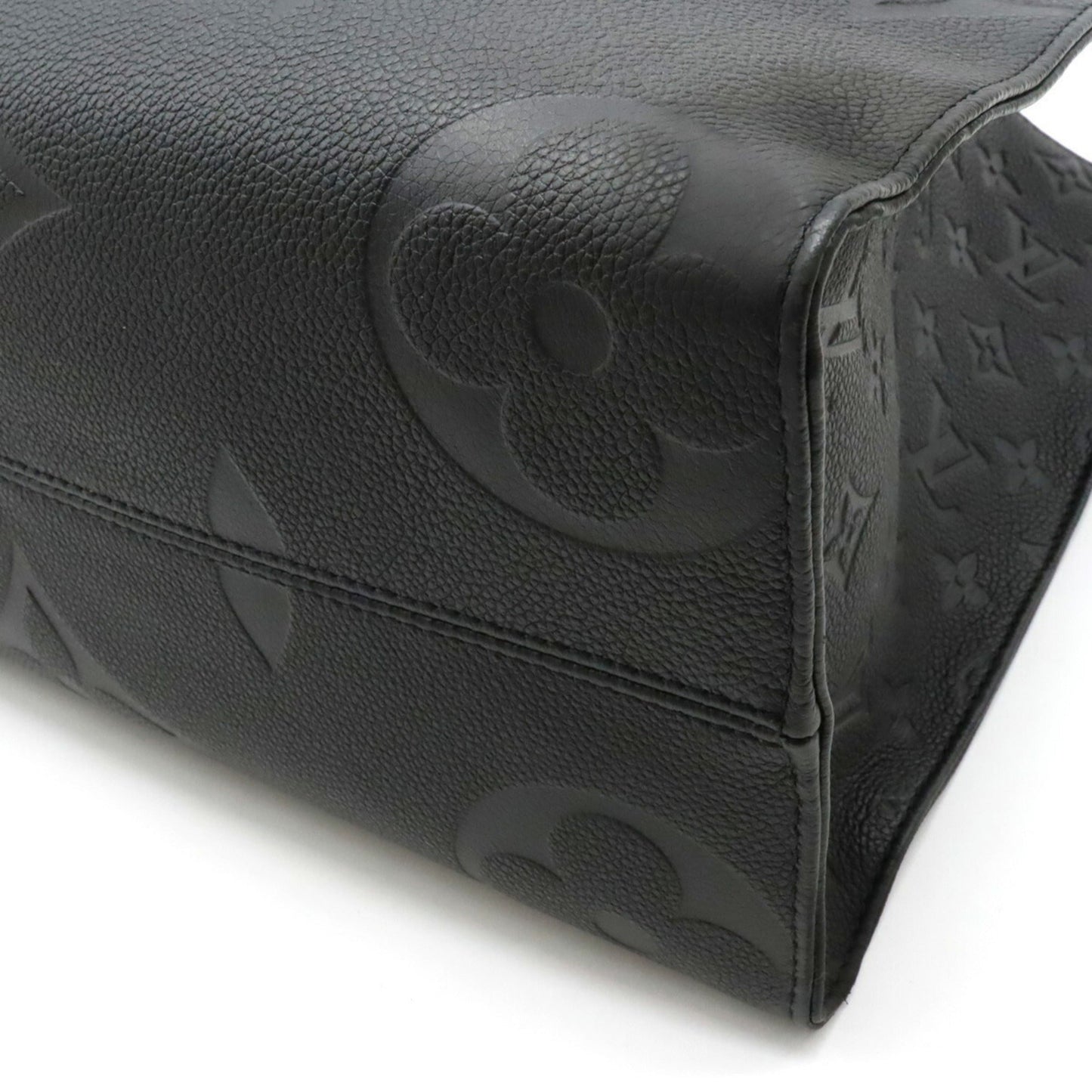 LOUIS VUITTON Monogram Empreinte On the Go MM Tote Bag Handbag Shoulder Noir Black M45595