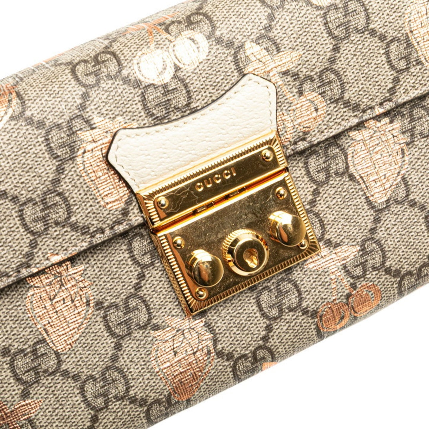 Gucci Padlock Beige Pvc Leather Handbag Shoulder Bag ( )