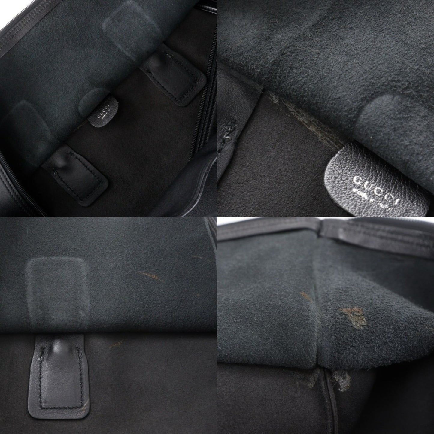 Gucci Black Leather Boston Bag ( )