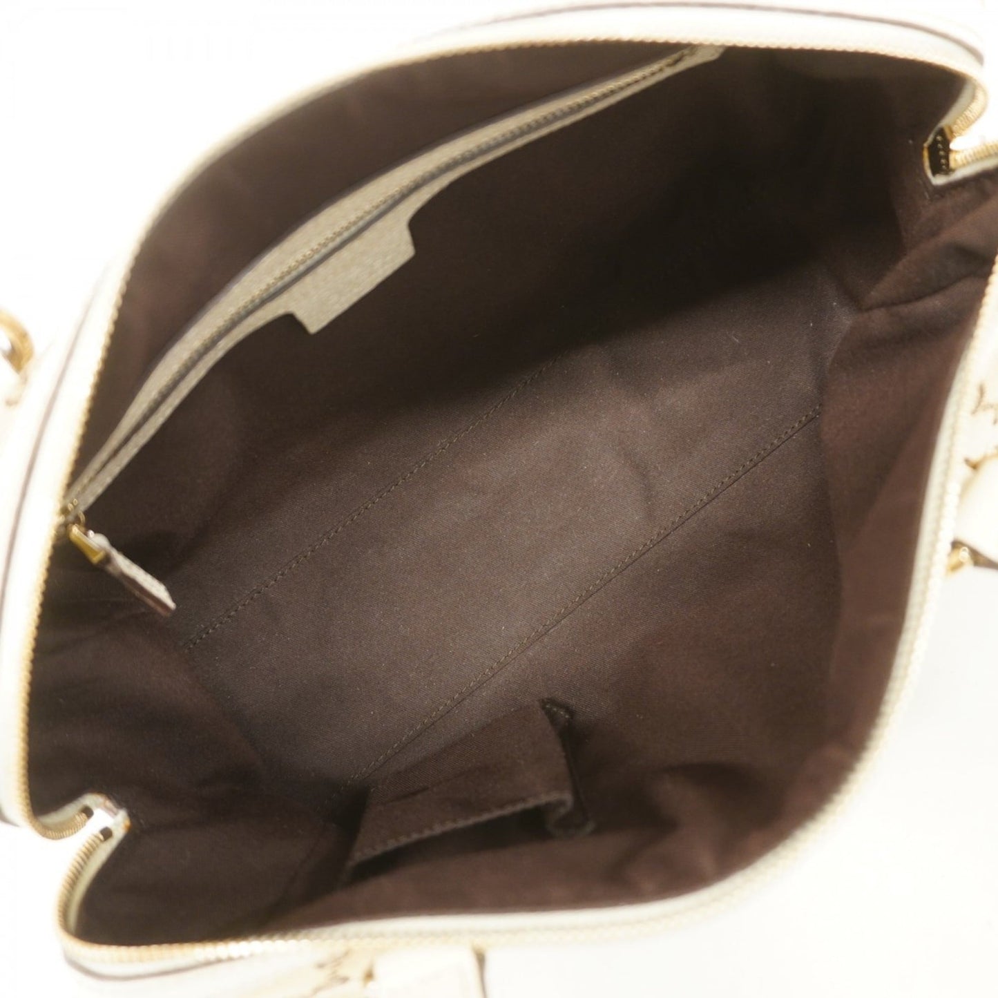 Gucci Beige Brown Canvas Handbag ( )