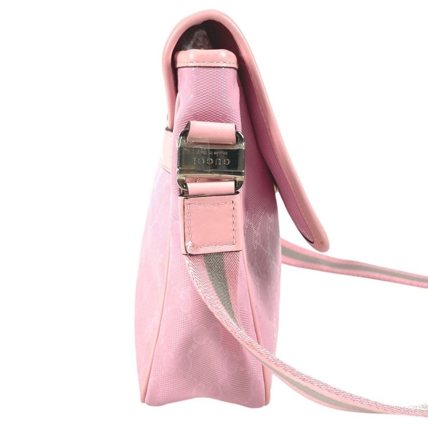 Gucci Gg ImprimÃ© Pink Gg ImprimÃ© Leather Messenger Bag Shoulder Bag ( )