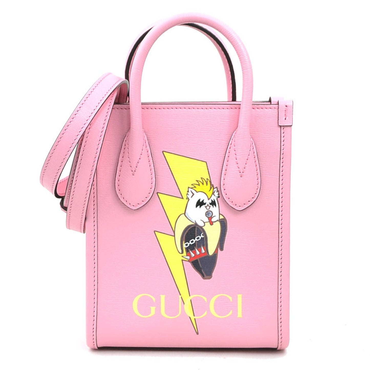 Gucci Pink Leather Handbag Shoulder Bag ( )