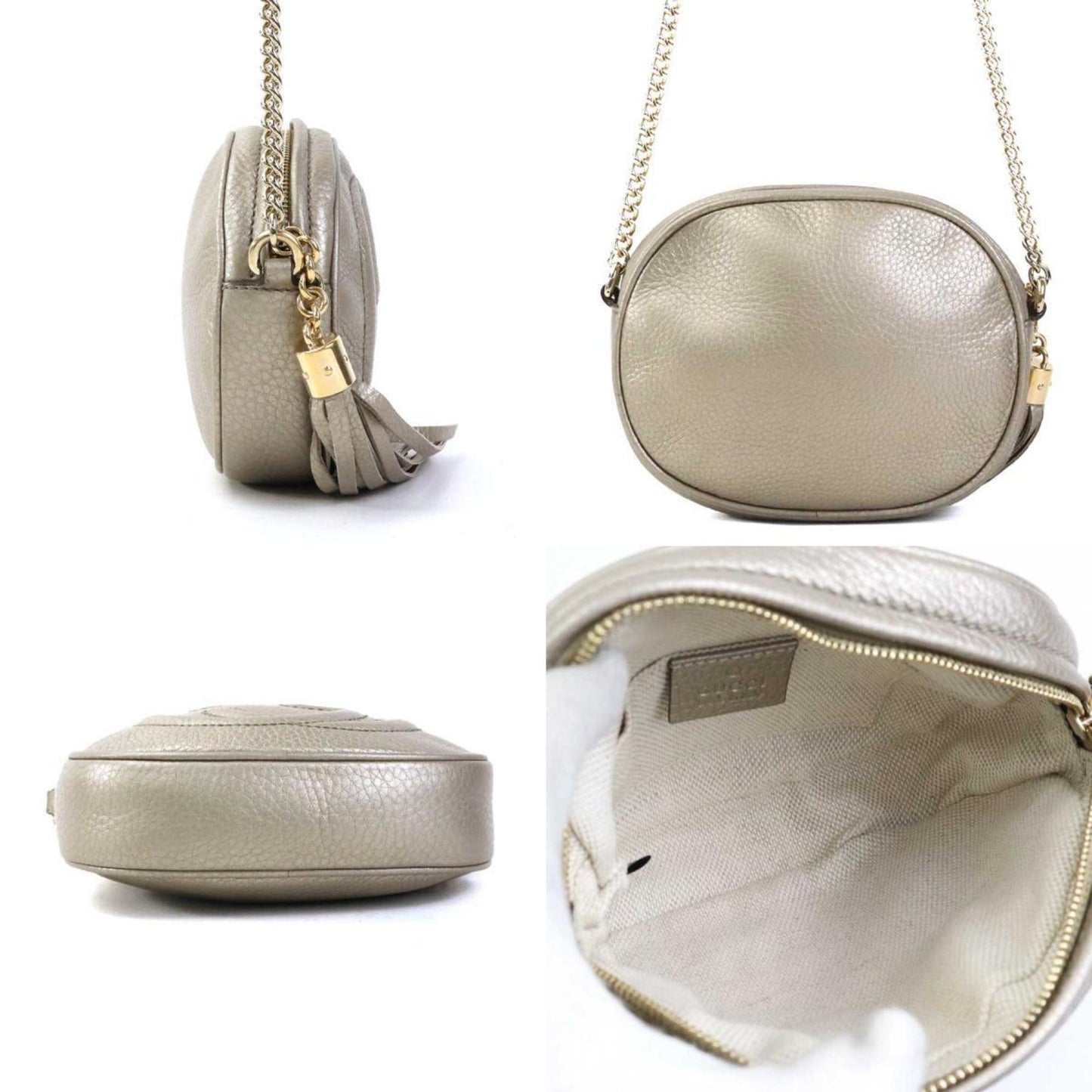 Gucci Gold Leather Shoulder Bag ( )