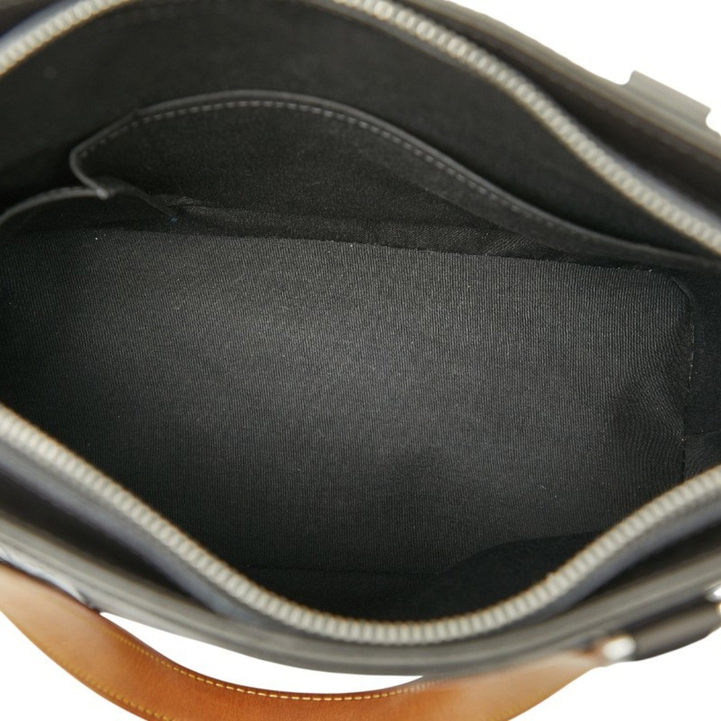 Gucci Black Gray Canvas Leather Handbag ( )