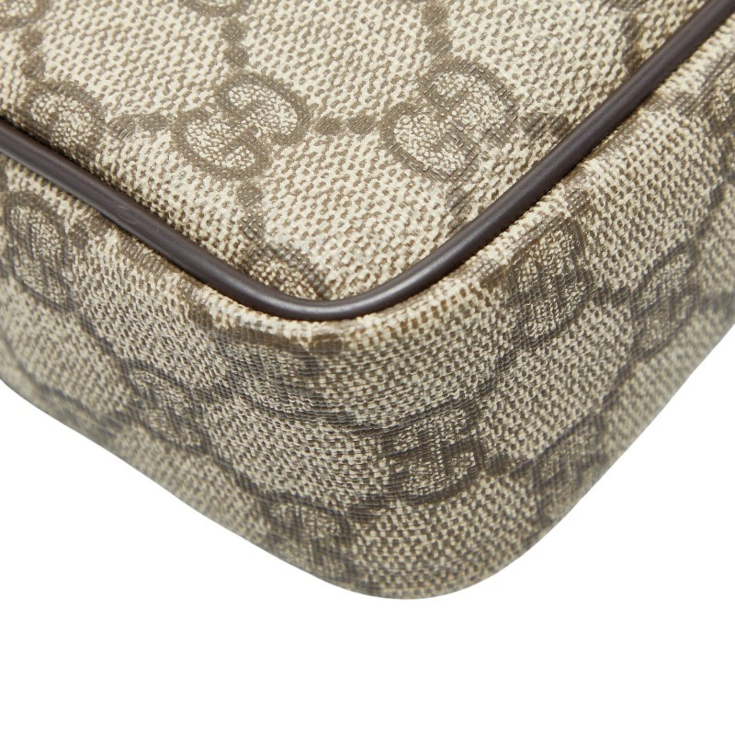 Gucci Beige Brown Pvc Leather Shoulder Bag ( )