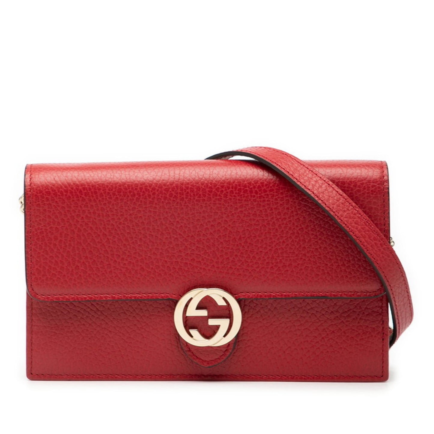 Gucci Red Color Leather Shoulder Bag ( )