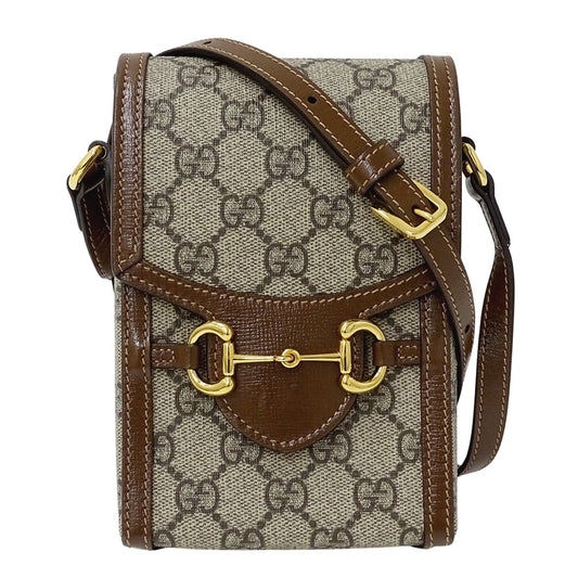 Gucci Beige Brown Gg Supreme Shoulder Bag ( )
