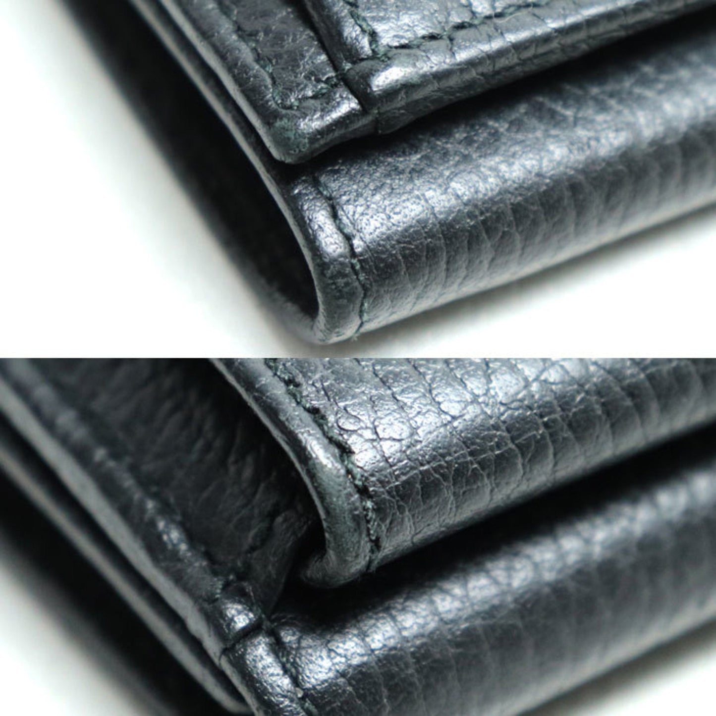 Gucci Black Leather Wallet (Tri-Fold) ( )