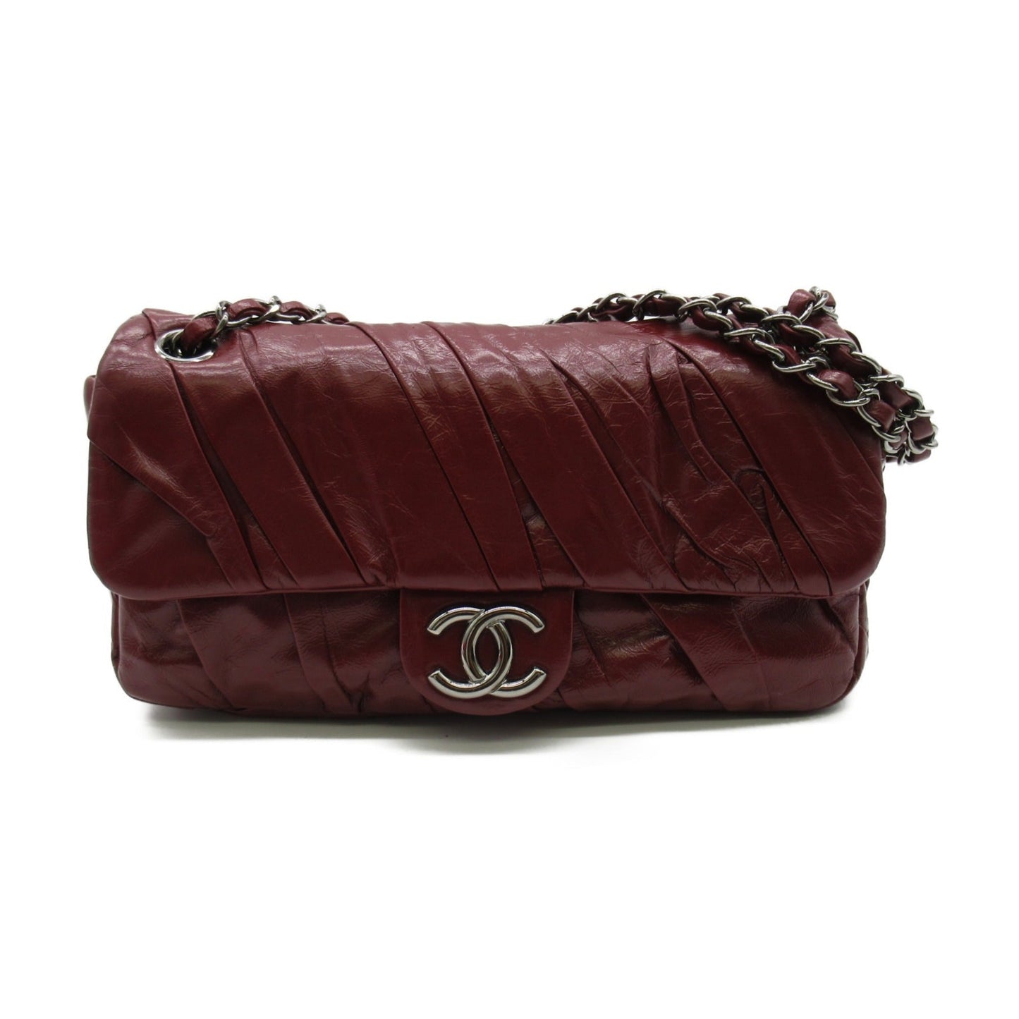 CHANEL ChainShoulder Bag Red Calfskin (cowhide)