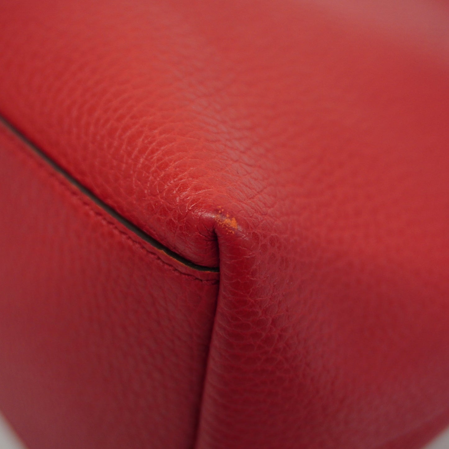 GUCCI Auth  Interlocking G 510302 Women's Leather Shoulder Bag Red Color