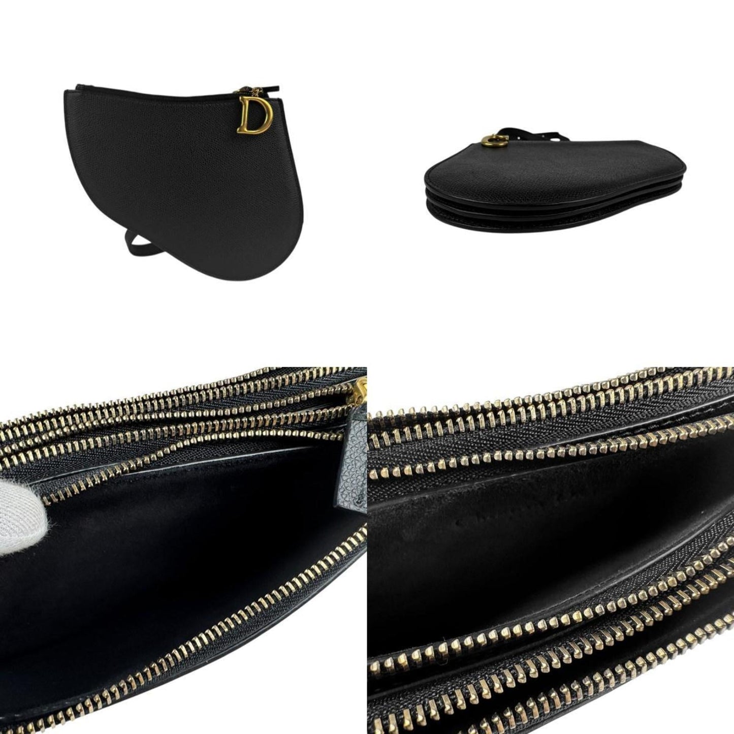 Christian Dior Black Leather Shoulder Bag ()