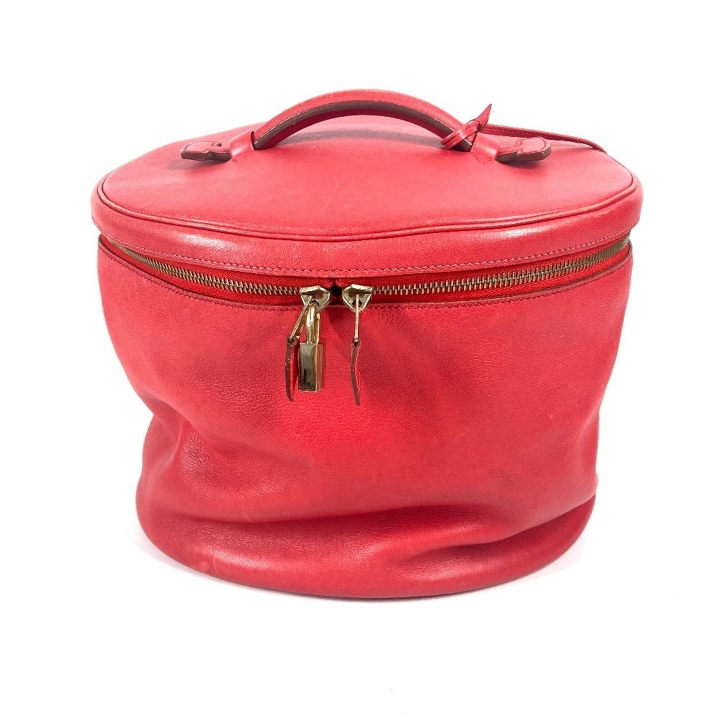 Hermes Intercity Red Color Leather Handbag Shoulder Bag Vanity Bag ( )