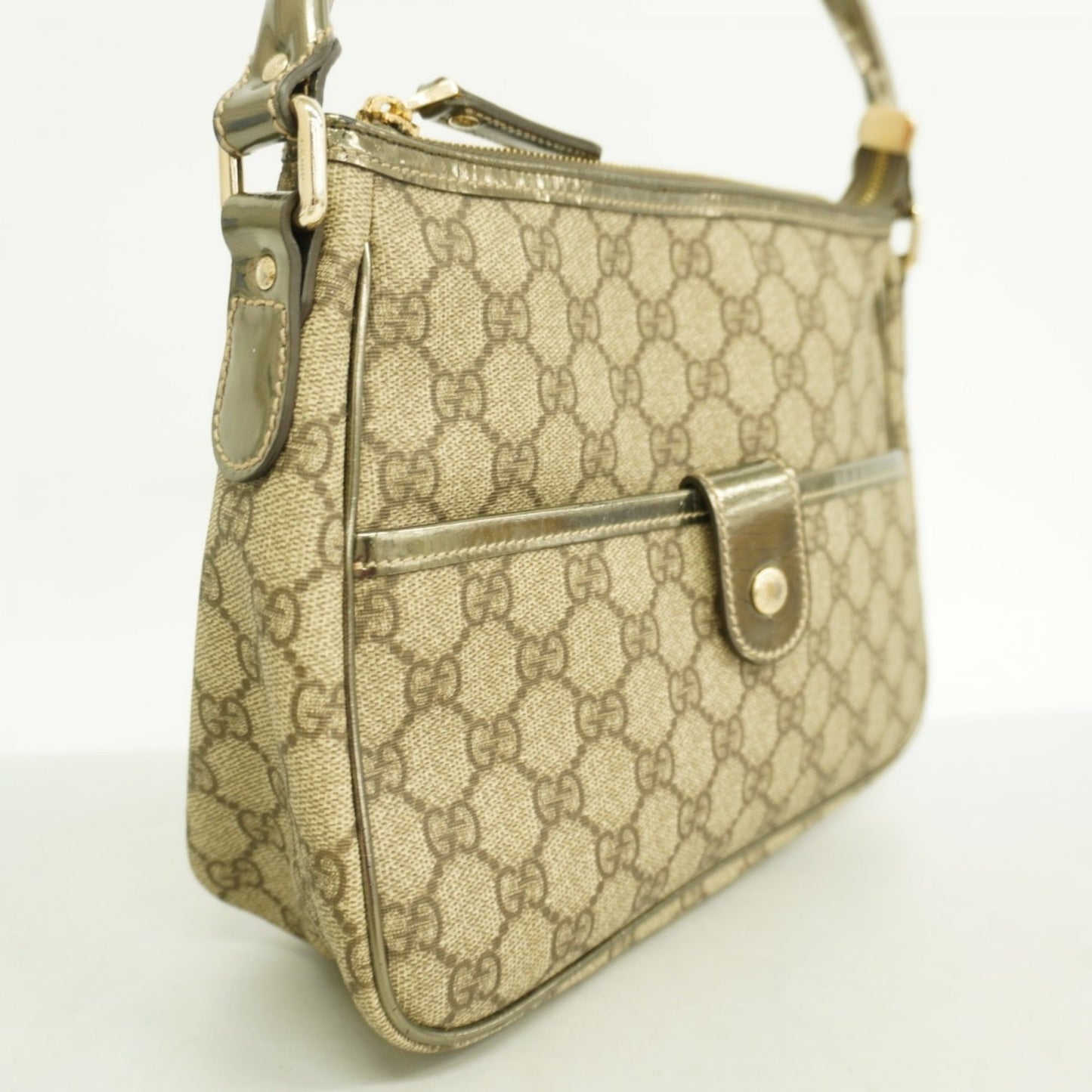 Gucci Beige Brown Pvc Handbag ( )