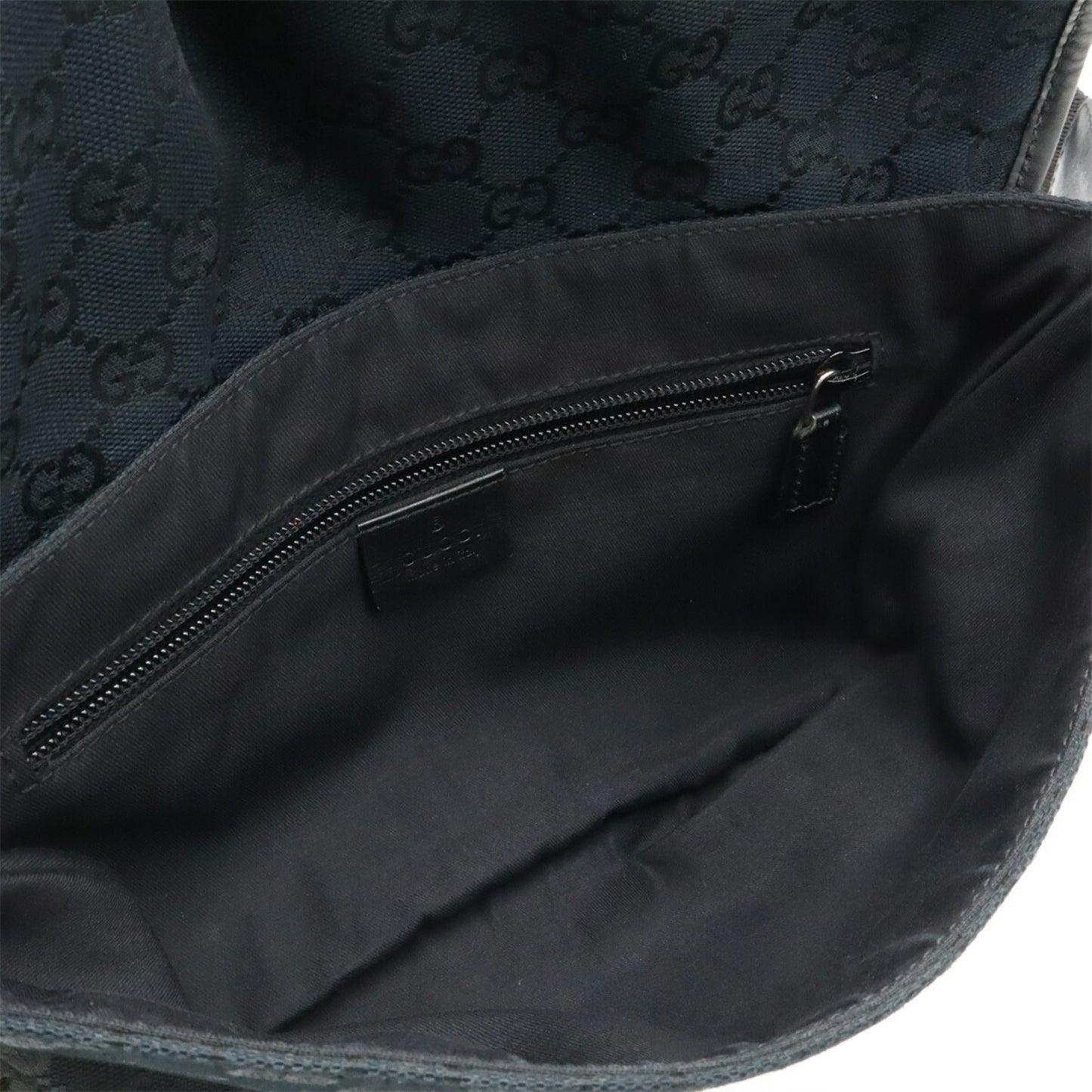 Gucci Black Gg Canvas Leather Pouch Sling Bag ( )
