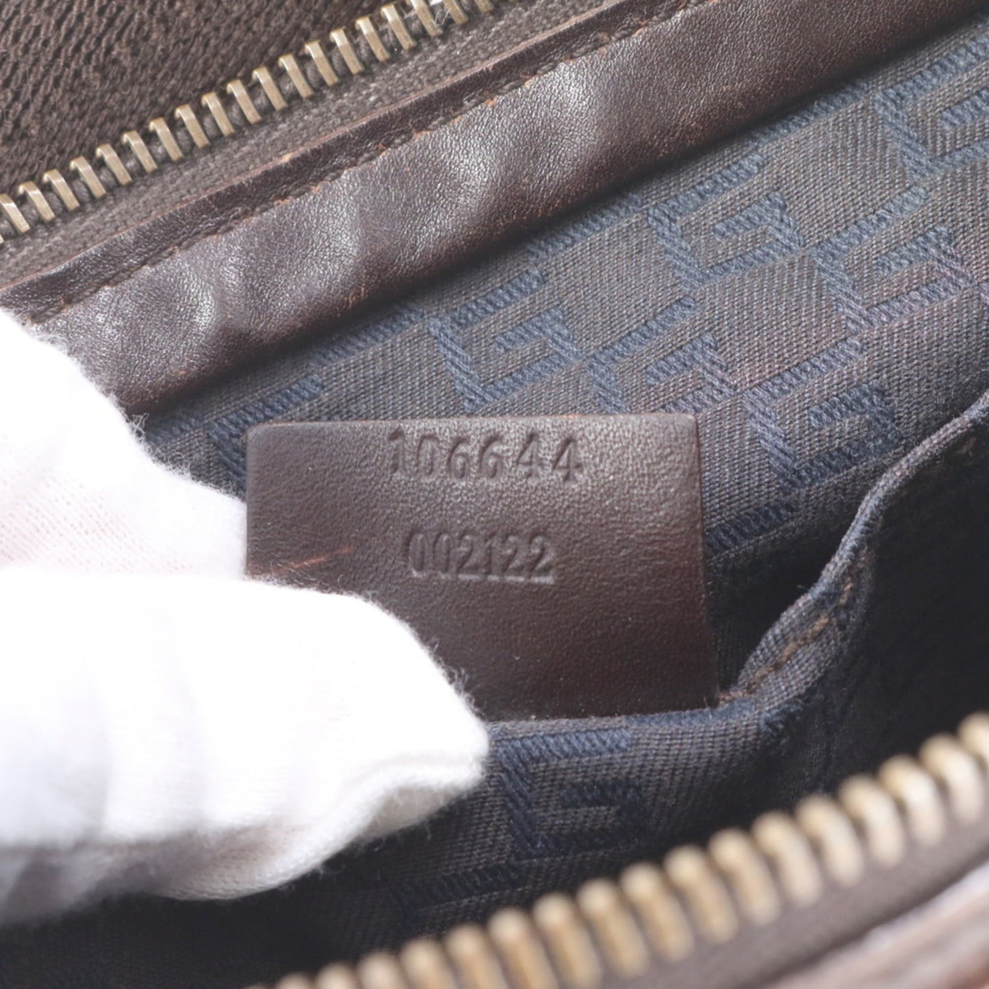 Gucci Beige Leather Canvas Handbag ( )