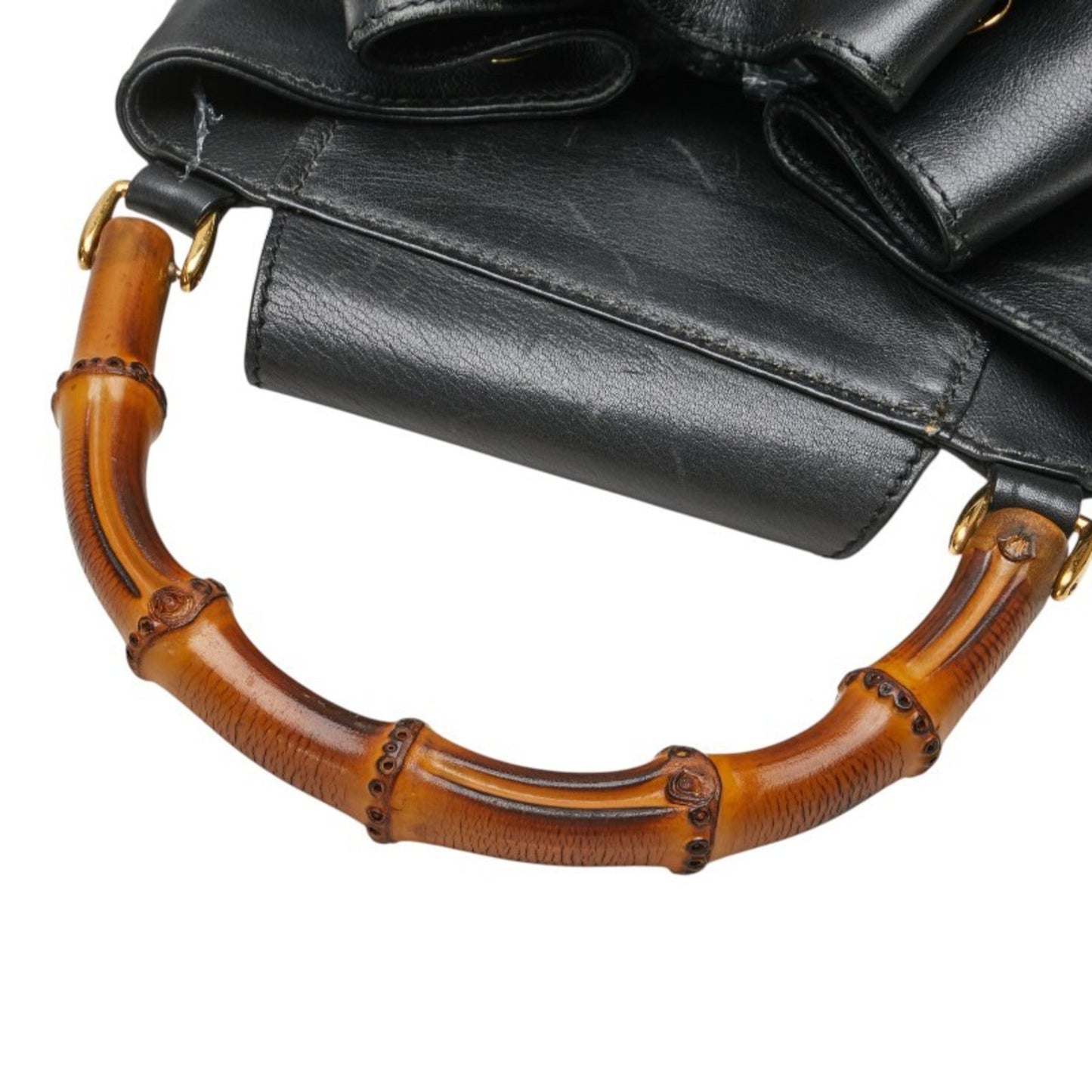 Gucci Black Leather Shoulder Bag Sling Bag ( )
