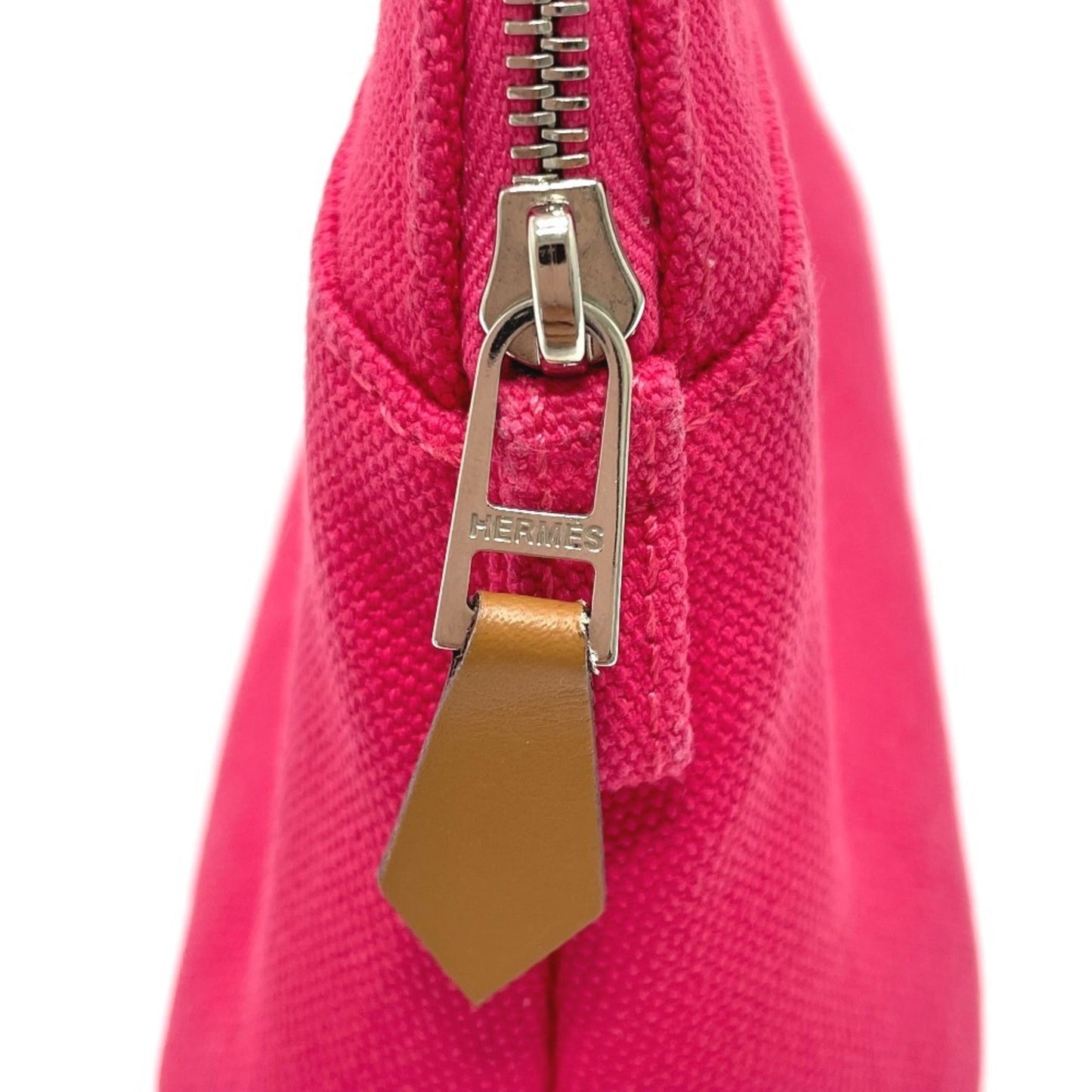 Hermes Bolide Pink Canvas Pouch ( )