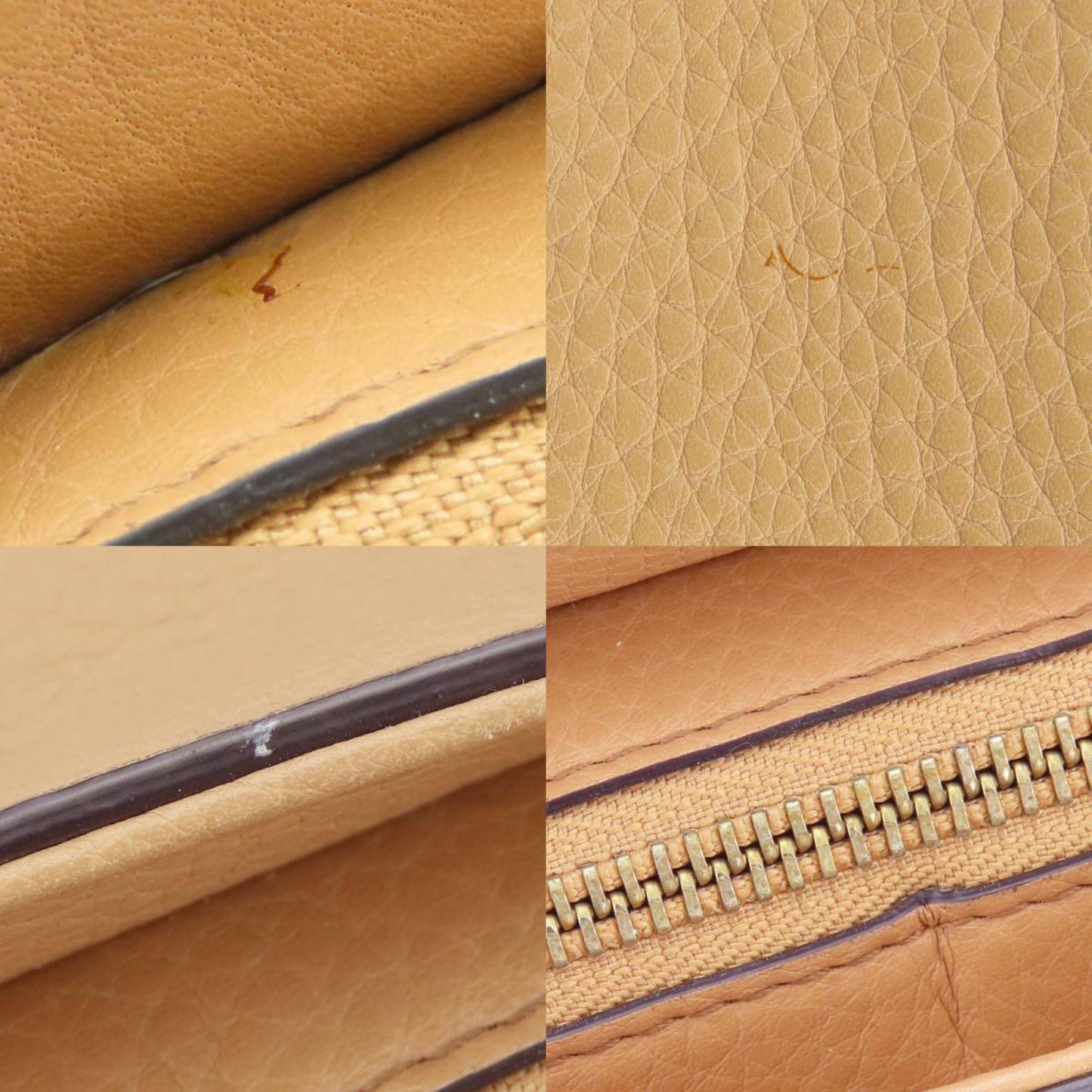 Gucci Beige Leather Handbag Shoulder Bag ( )