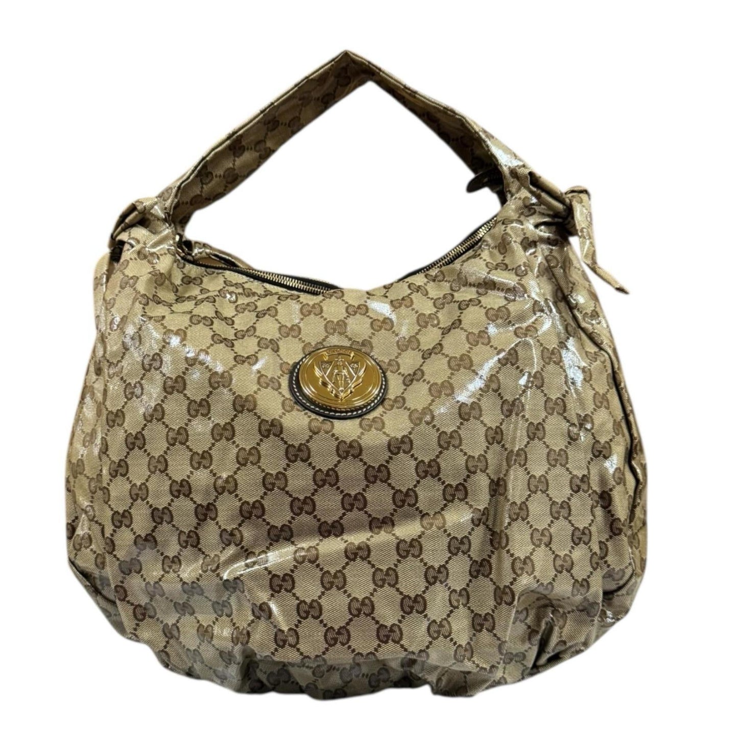 Gucci Beige Gg Crystal Handbag ( )