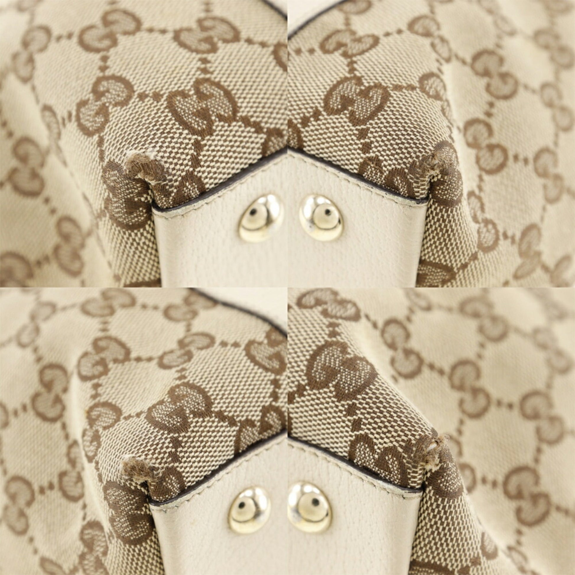 Gucci Leather Canvas Tote