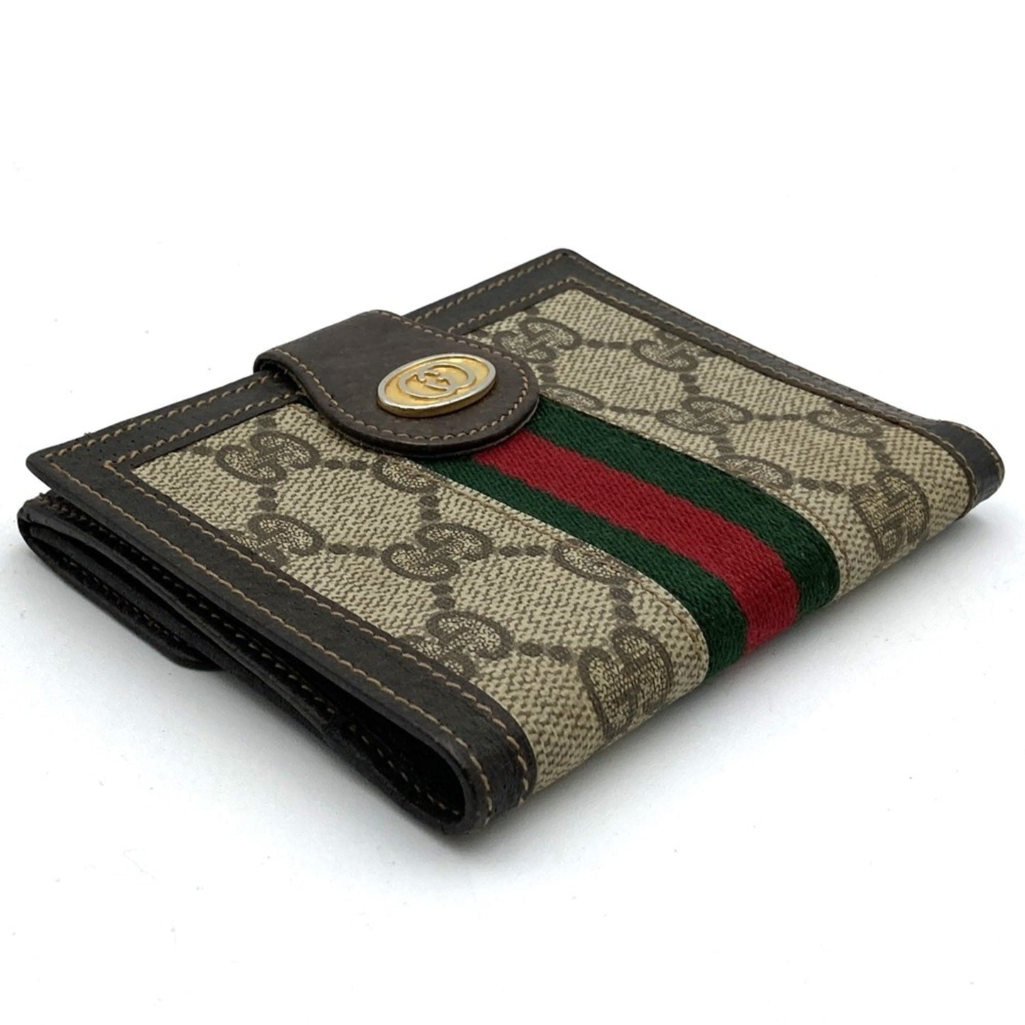 Gucci Brown Gg Supreme Leather Wallet (Bi-Fold) ( )