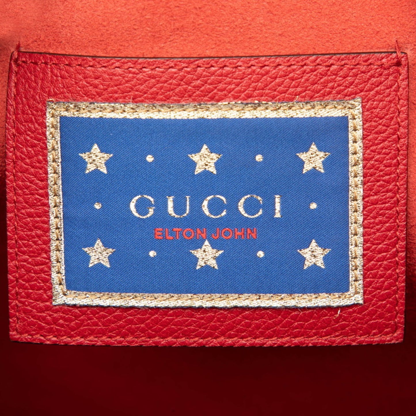 Gucci Beige Red Color Leather Shoulder Bag Tote Bag ( )