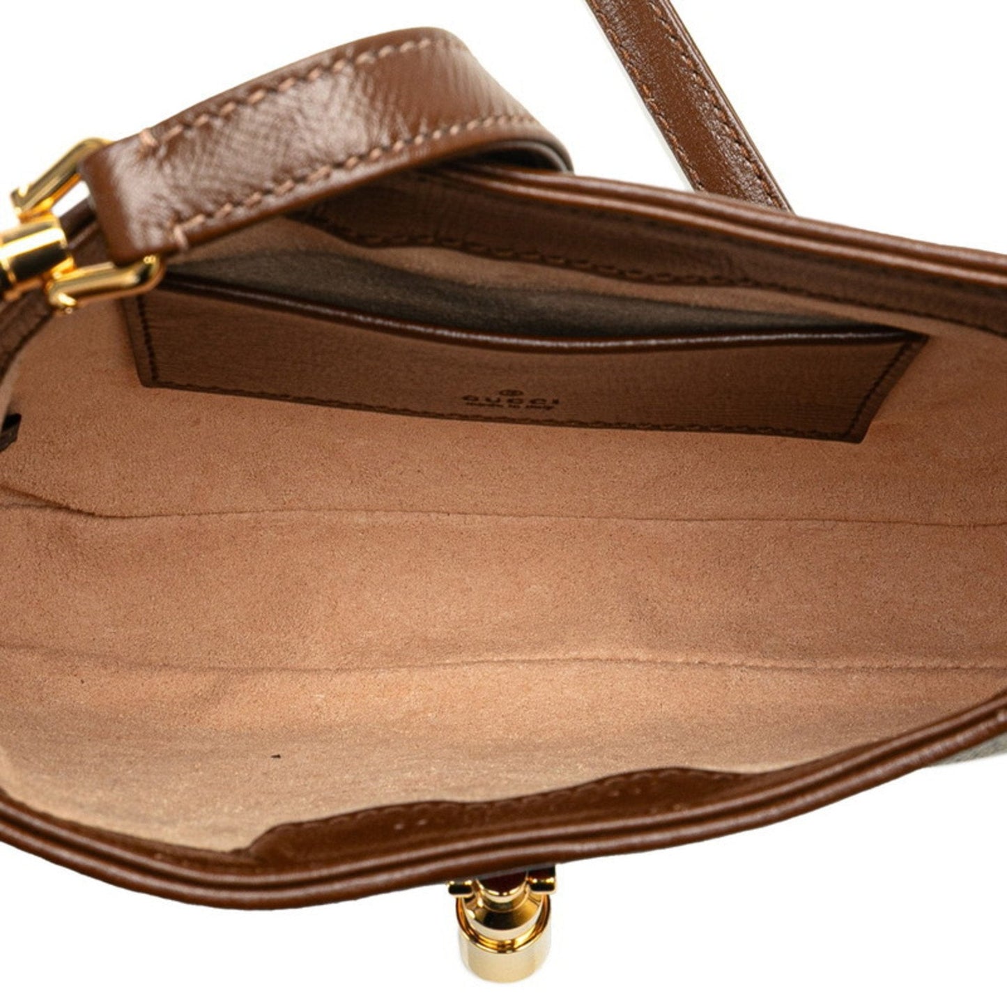 Gucci Beige Brown Pvc Leather Handbag Shoulder Bag ( )