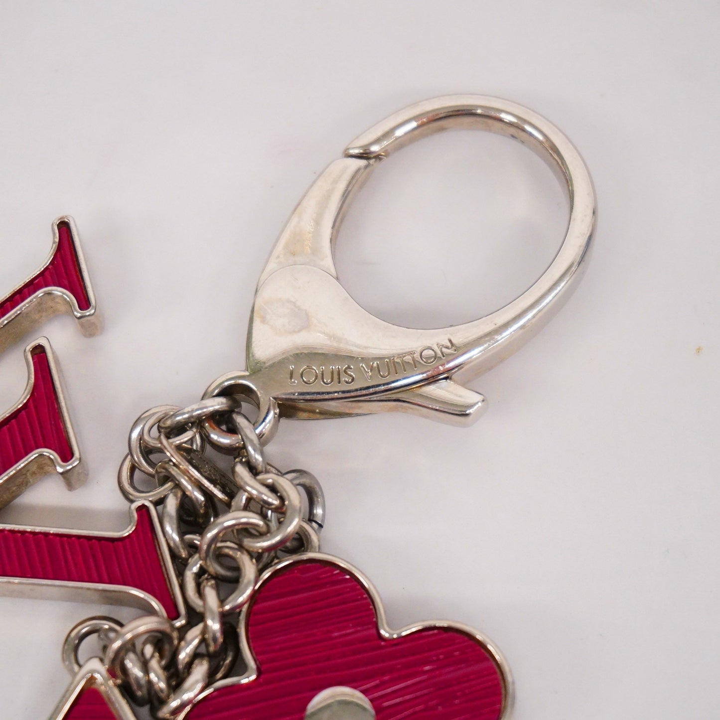 LOUIS VUITTON Auth  Bijou Sac Fleur De Epi M65224 Keyring [Fuchsia]