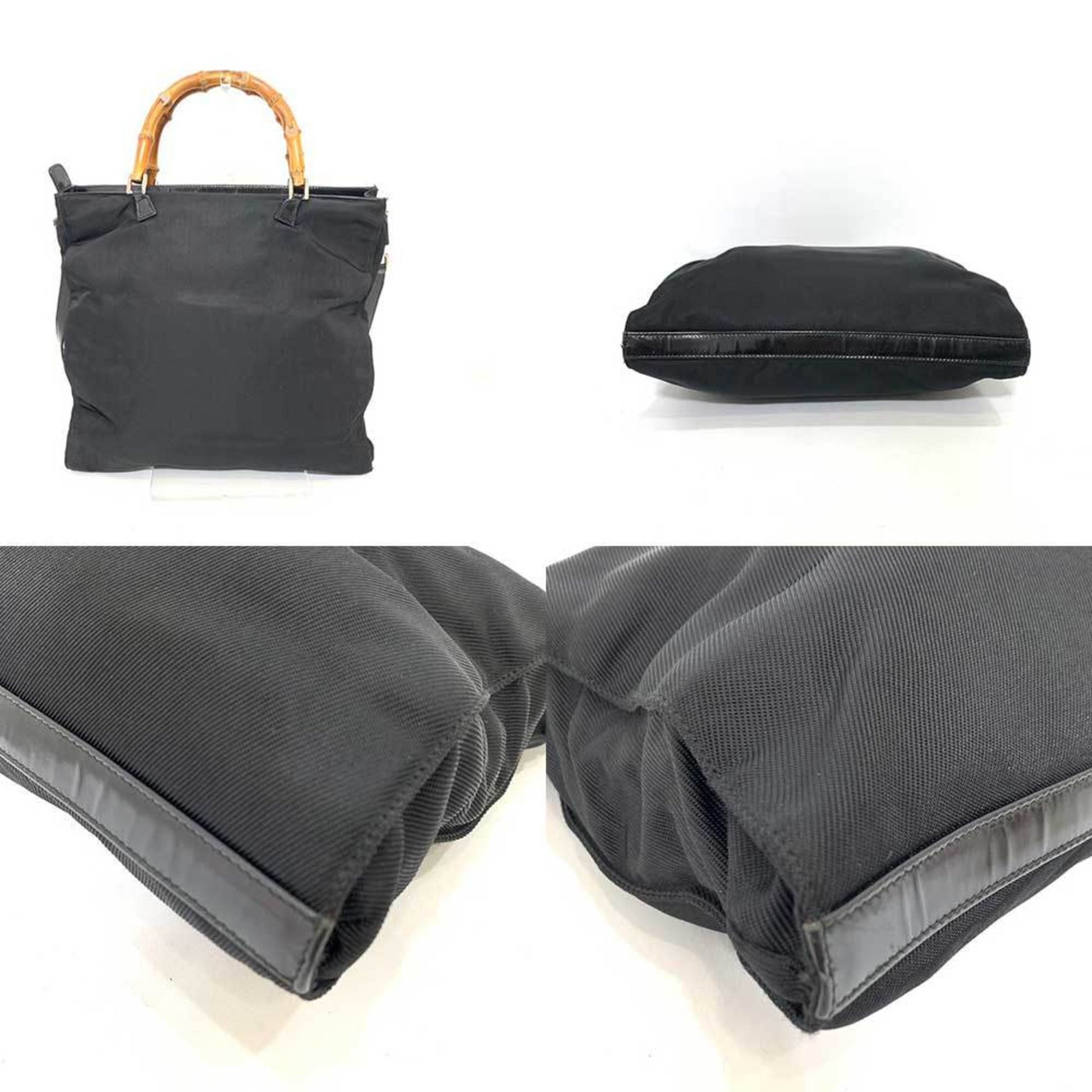 Gucci Nylon Leather Canvas Shoulder Bag