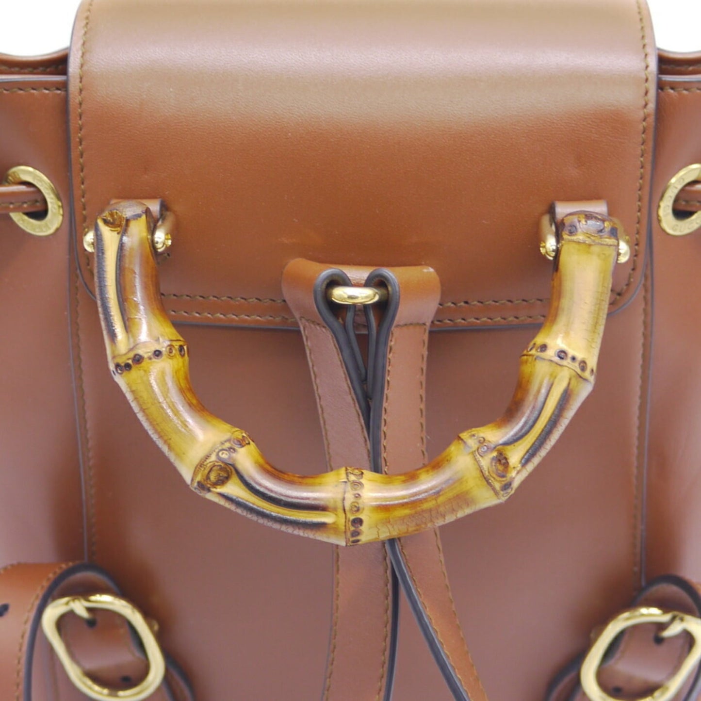 Gucci Brown Leather Backpack ( )