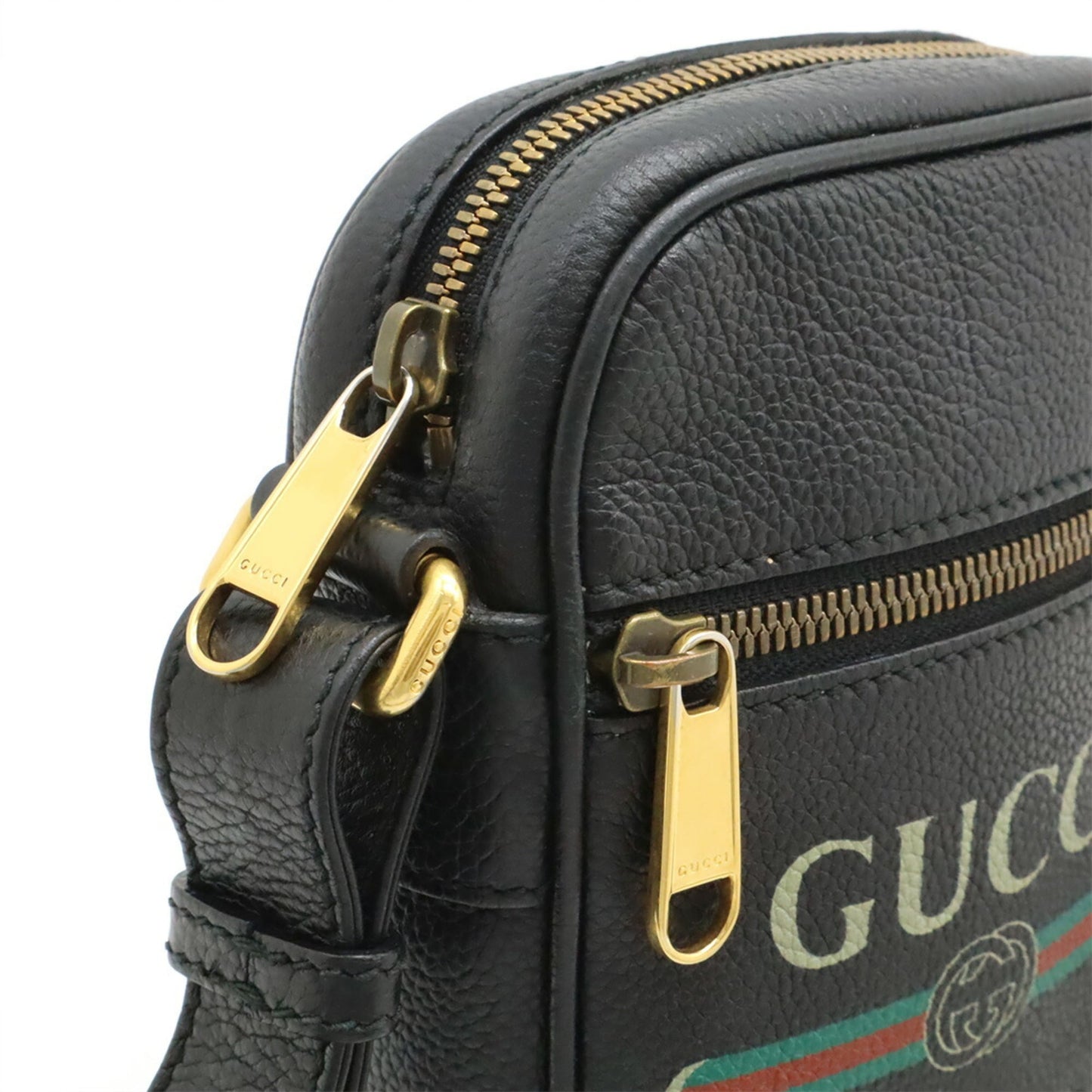 Gucci Black Leather Shoulder Bag ( )