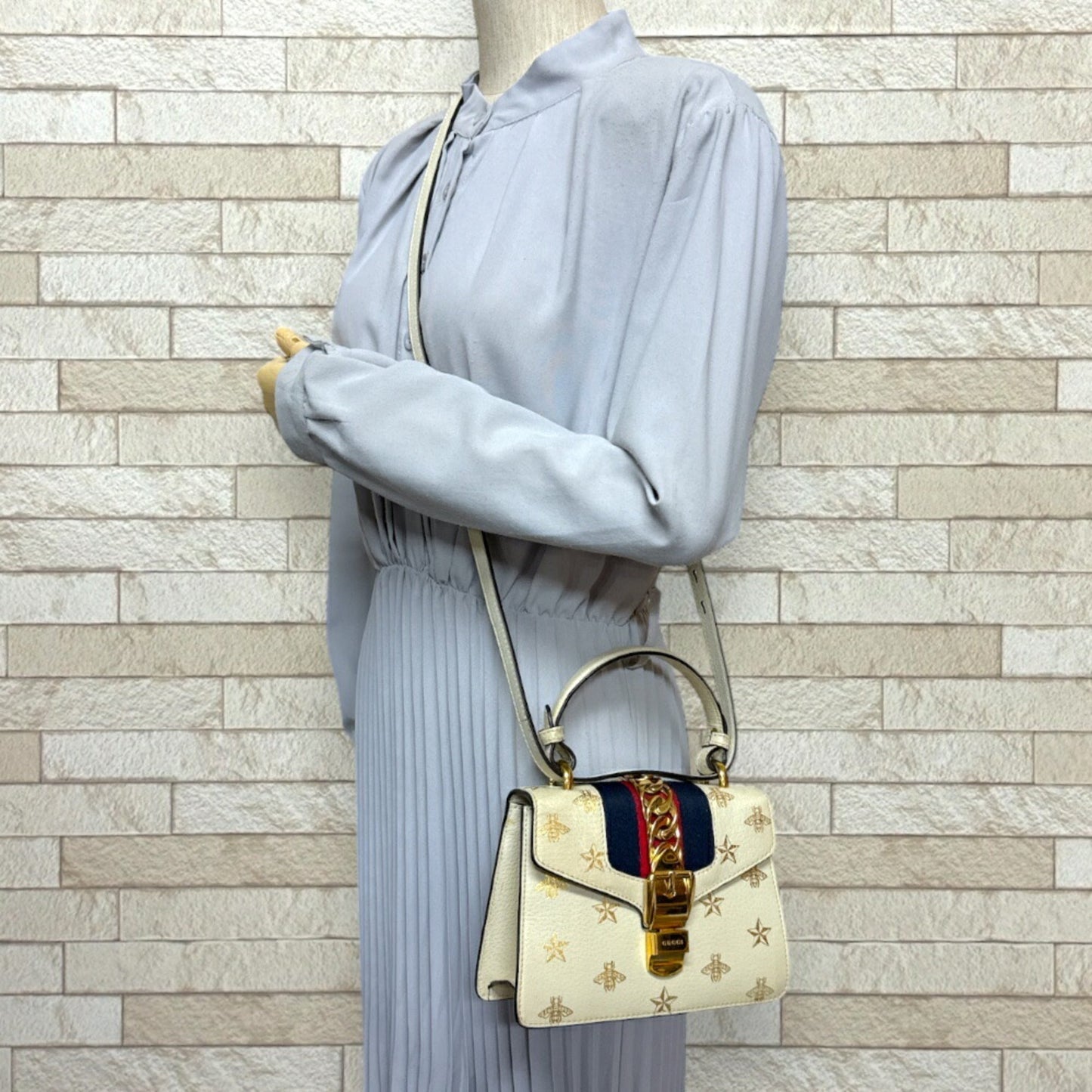 Gucci White Leather Shoulder Bag ( )