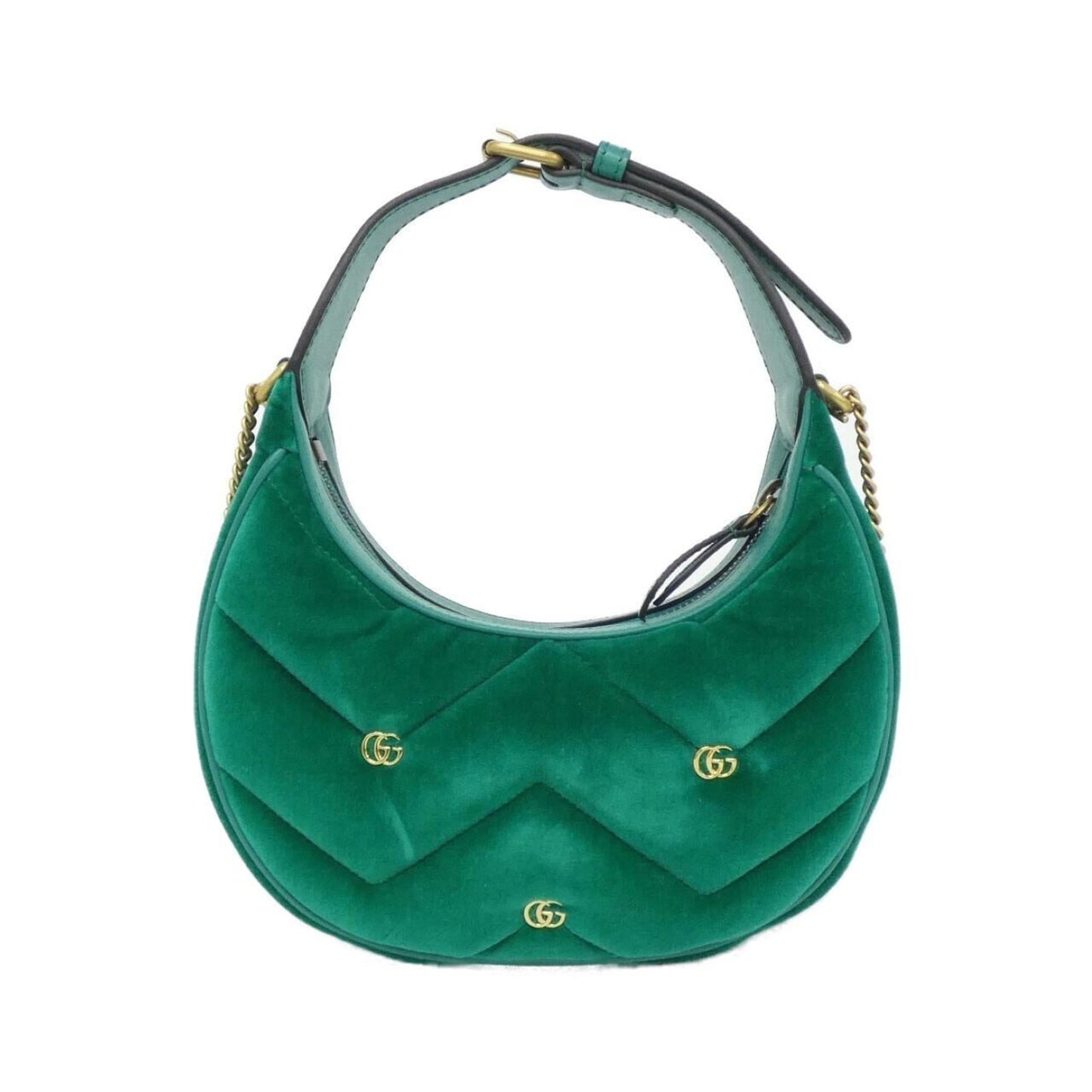 Gucci Green Velvet Shoulder Bag ( )