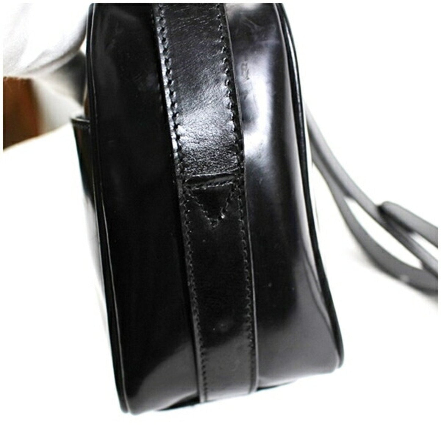 Gucci Black Gray Leather Shoulder Bag ( )