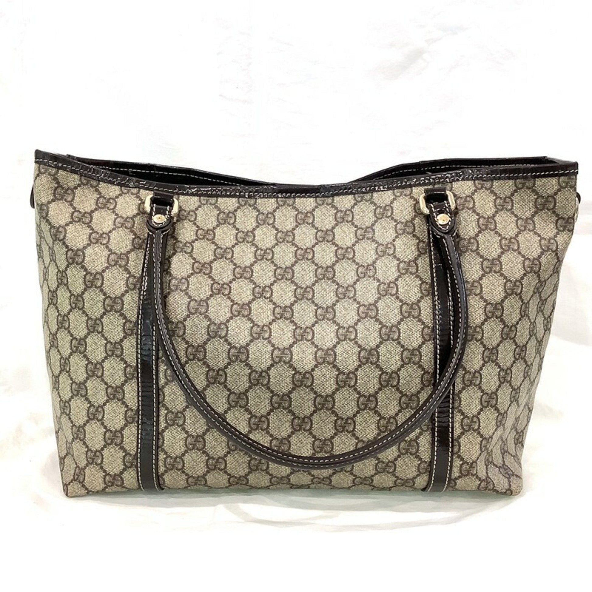 Gucci Brown Canvas PVC Tote