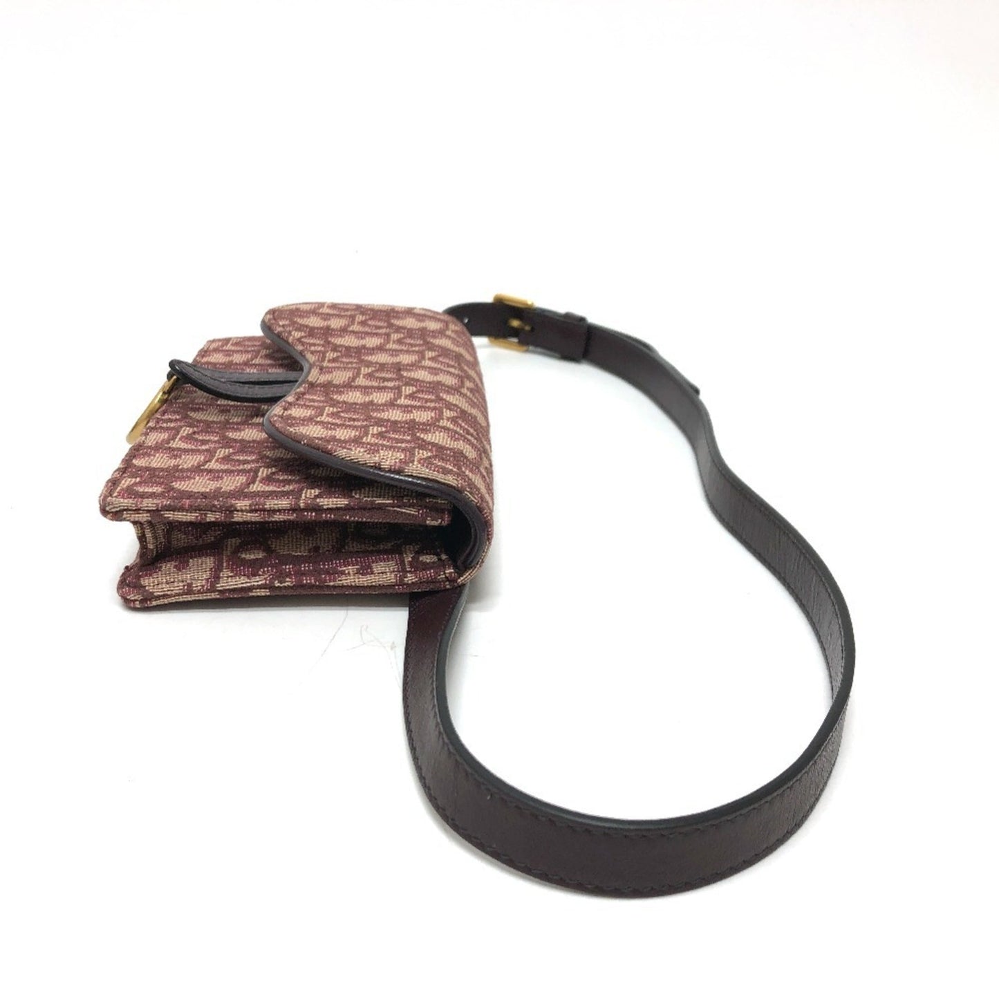 Christian Dior Bordeaux Canvas Leather Beach Bag Fanny Pack ()