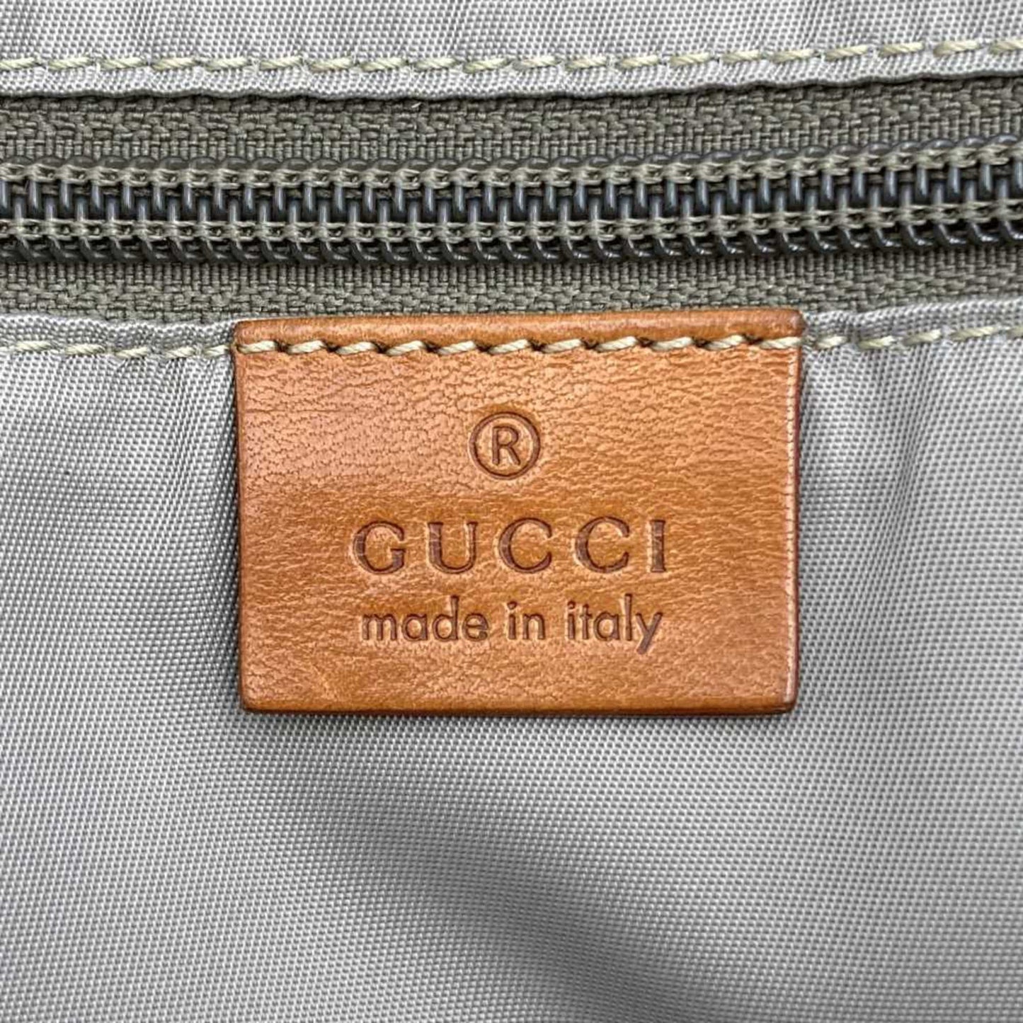 Gucci Sherry Line Beige Polyester Leather Tote Bag ( )