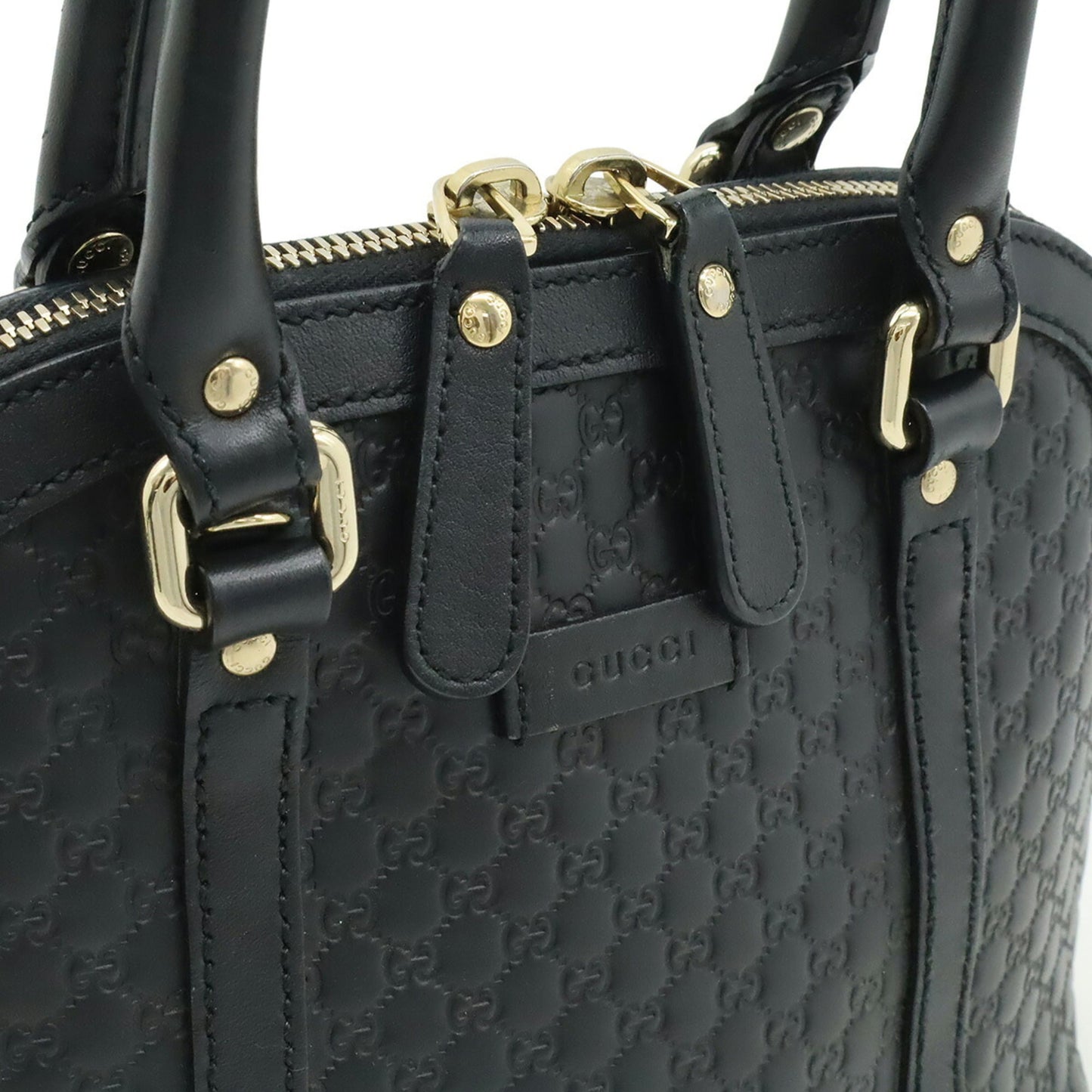Gucci Black Leather Handbag Shoulder Bag ( )